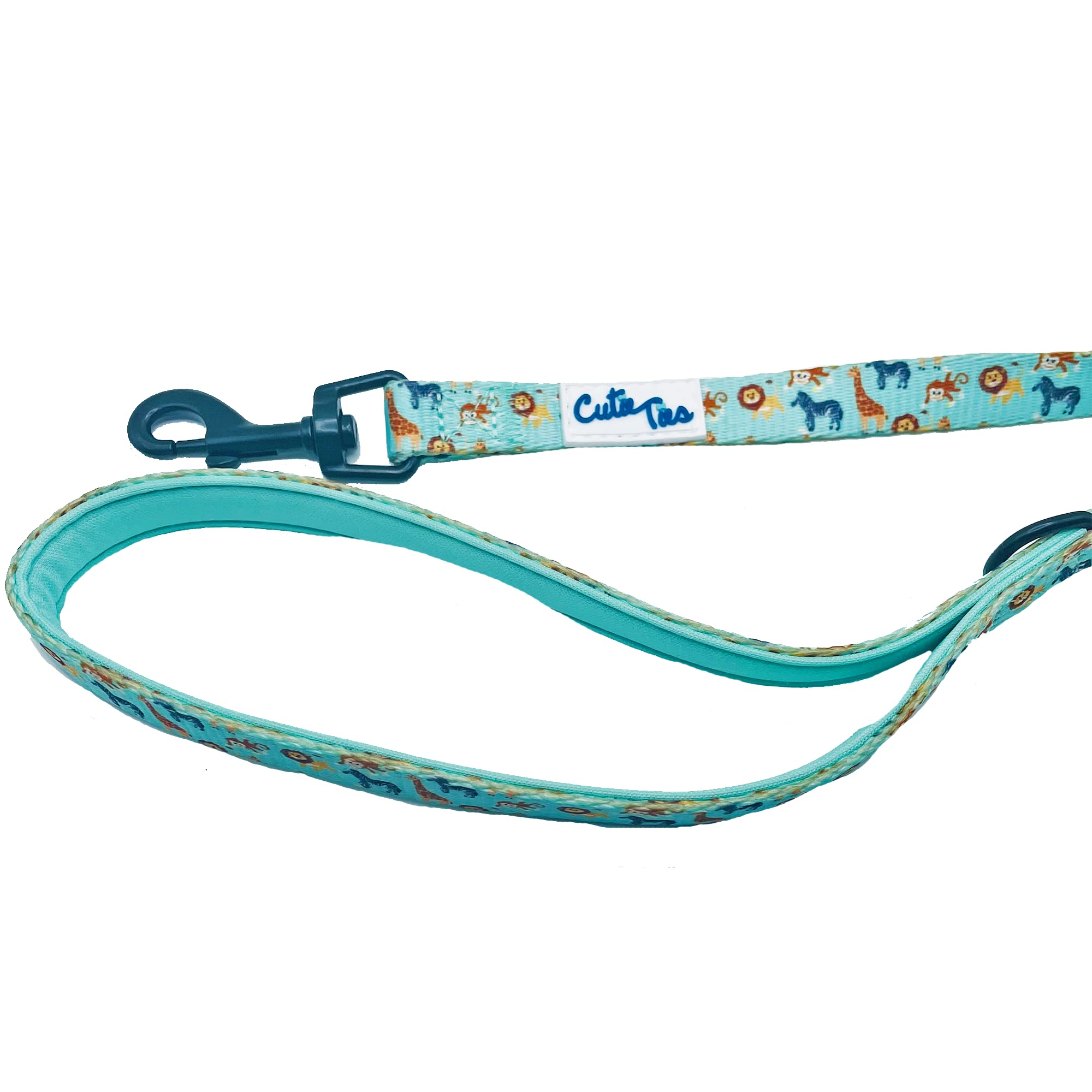 CUTIE TIES Dog Leash Zoo Animals– Durable Nylon Material - Premium Quality Leash for Dogs - Fancy Leashes - Cute Dog Leash in Two Sizes - (Zoo Animals, Large (1" x 6'))