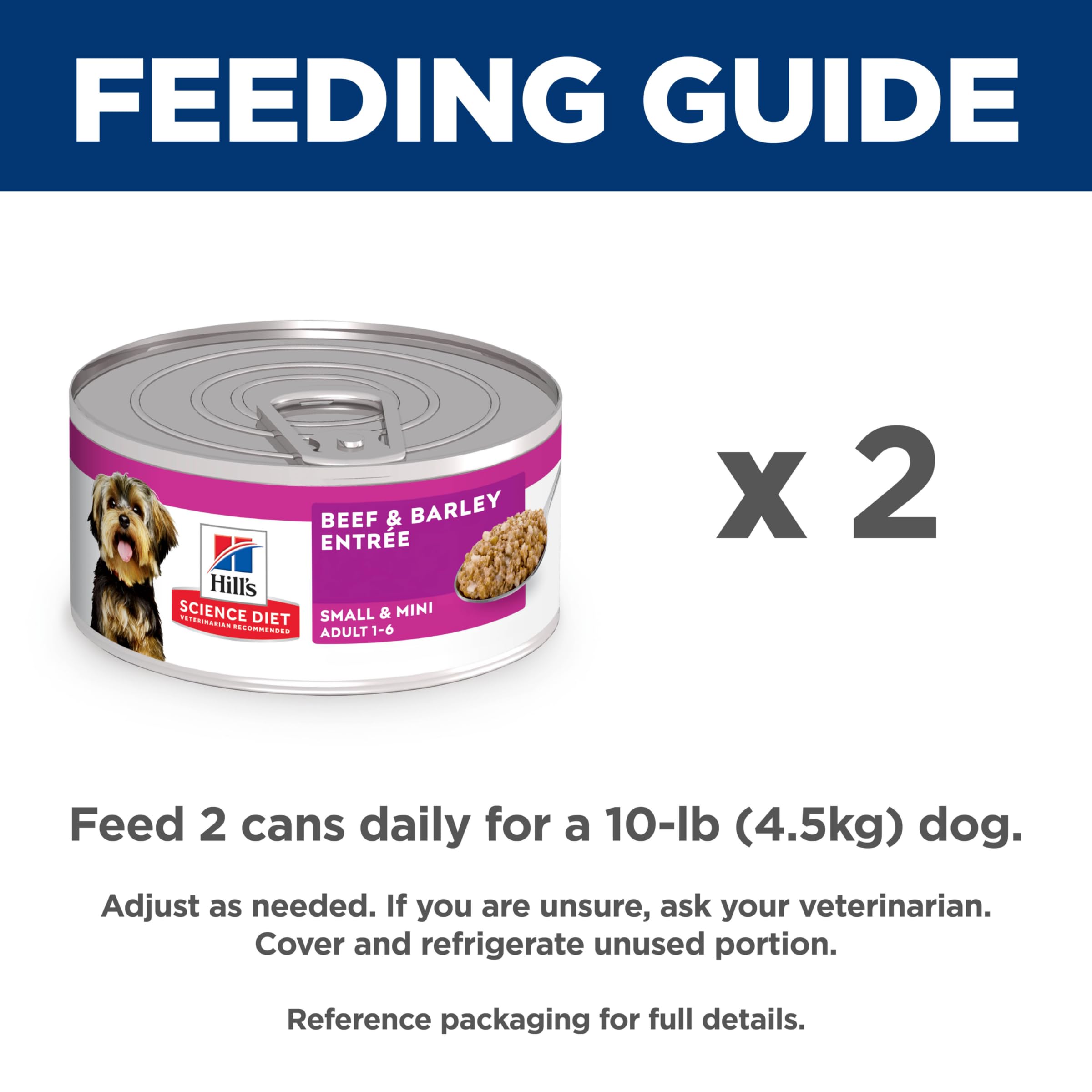 Hills Science Diet Small & Mini, Adult 1-6, Small & Mini Breeds Premium Nutrition, Wet Dog Food, Beef & Barley Loaf, 5.8 oz Can