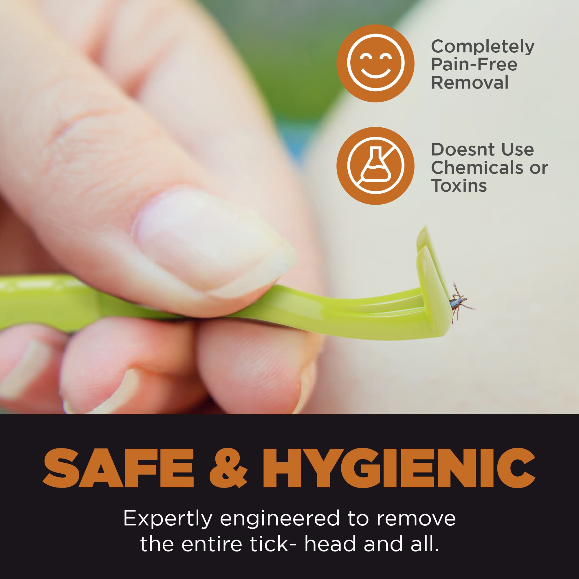 Homesake Tick Removal Tool for Dogs, Cats and Humans | Ultra-Safe Tick Twister | Removes Entire Head & Body | Pain-Free Ticks Re