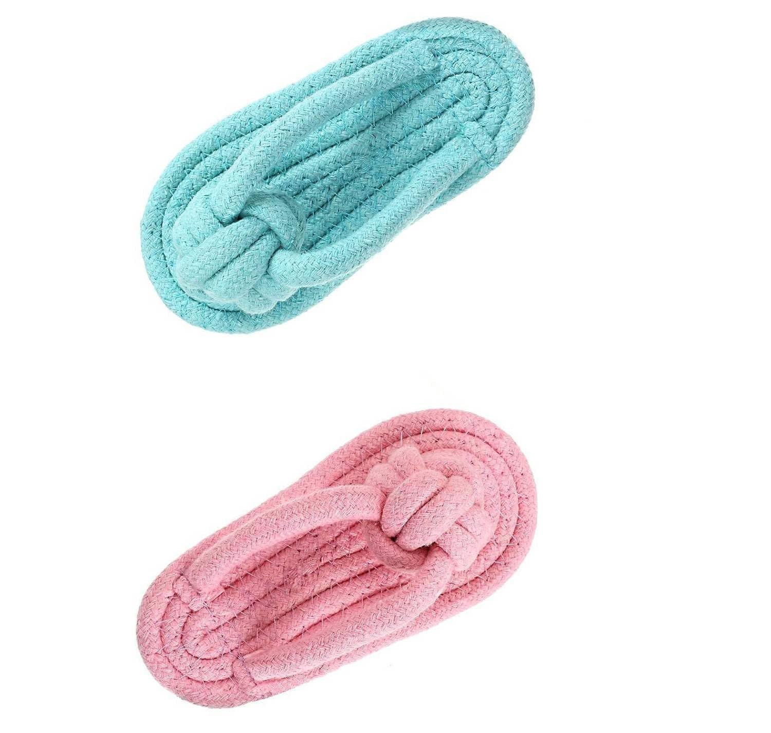 YOUHAVEDEAL Dog Toy Interactive Chewing Rope Ball Toys Natural Cotton Washable Durable Tug of War for Small Medium Dogs Puppies 