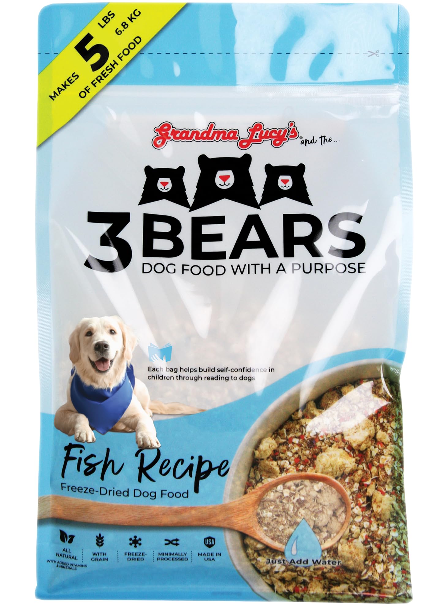 Grandma Lucys 3 Bears Fish Dog Food - 1lb