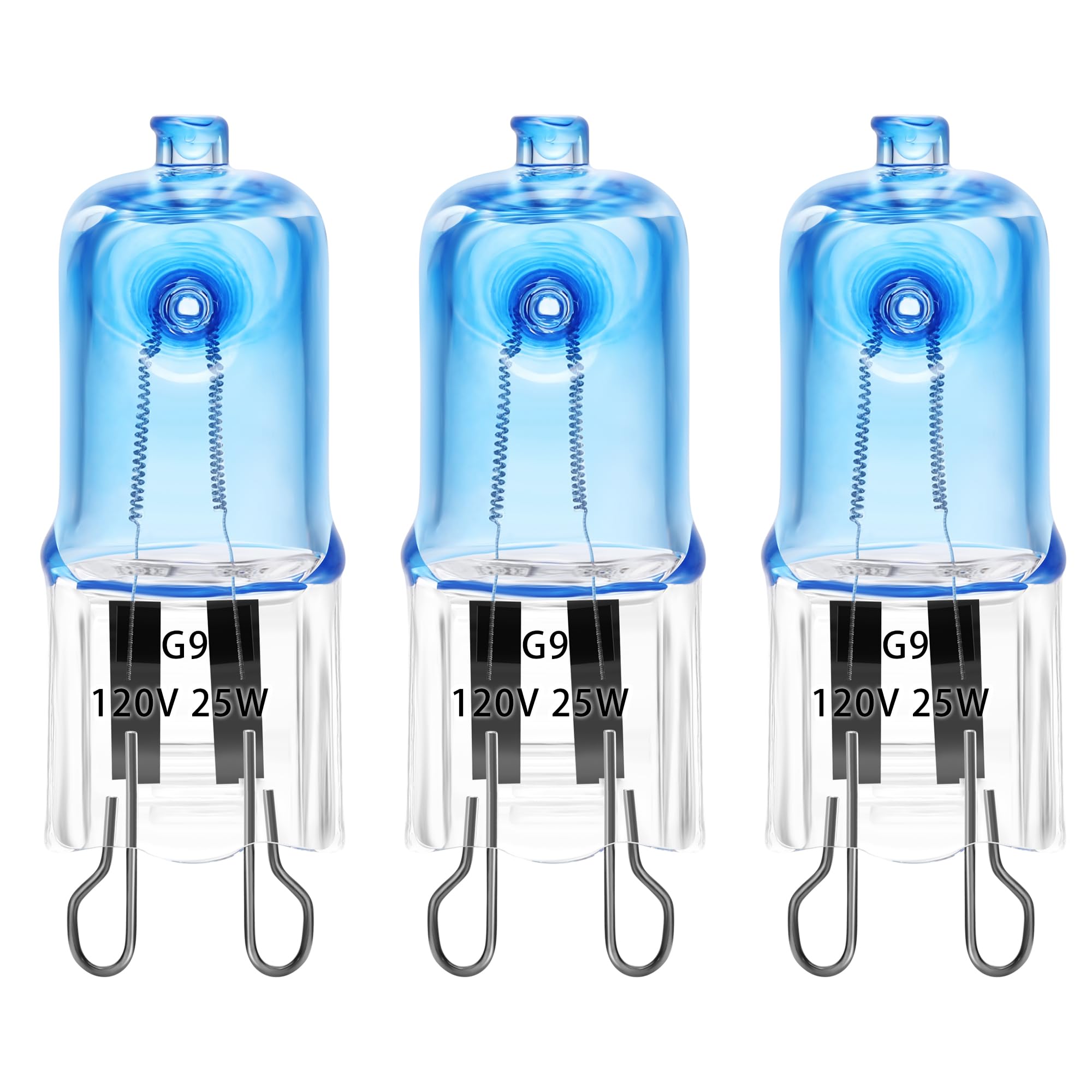 3 Pack UVA UVB Reptile Light Halogen Bulbs Beads Heat Lamp (25 Watt) Day Blue