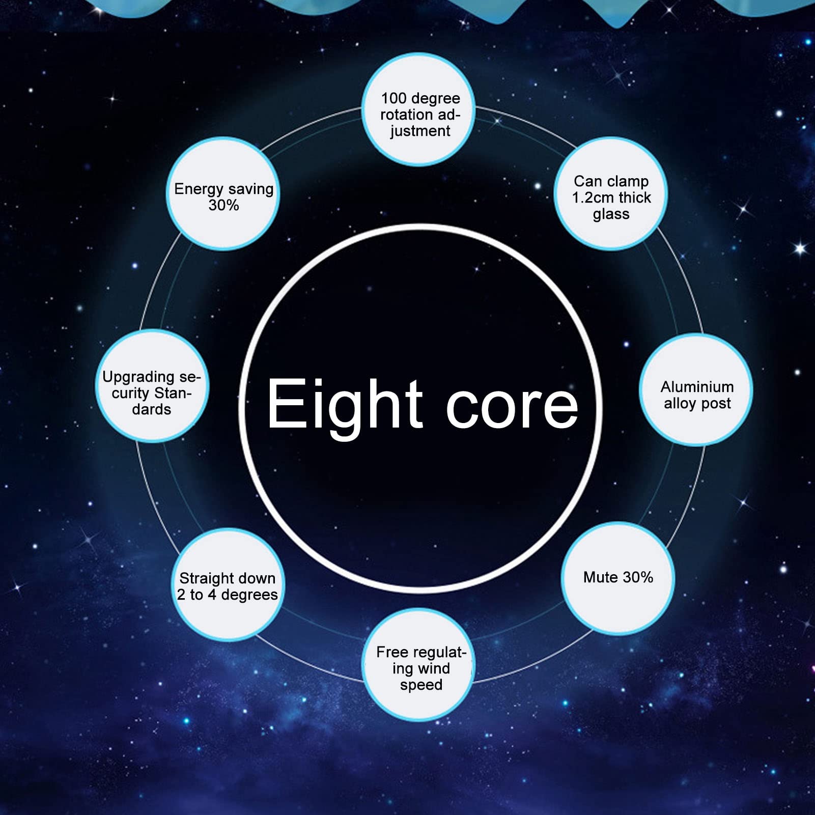 Zerodis Aquarium Cooling Fan, Adjustable Wind Speed Mini Fish Cooling Fan Us Plug 100‑240V, Power Saving Mute Cooling Fan Small Crab Shape Fan Aquarium Chiller Fan(1 Fan)