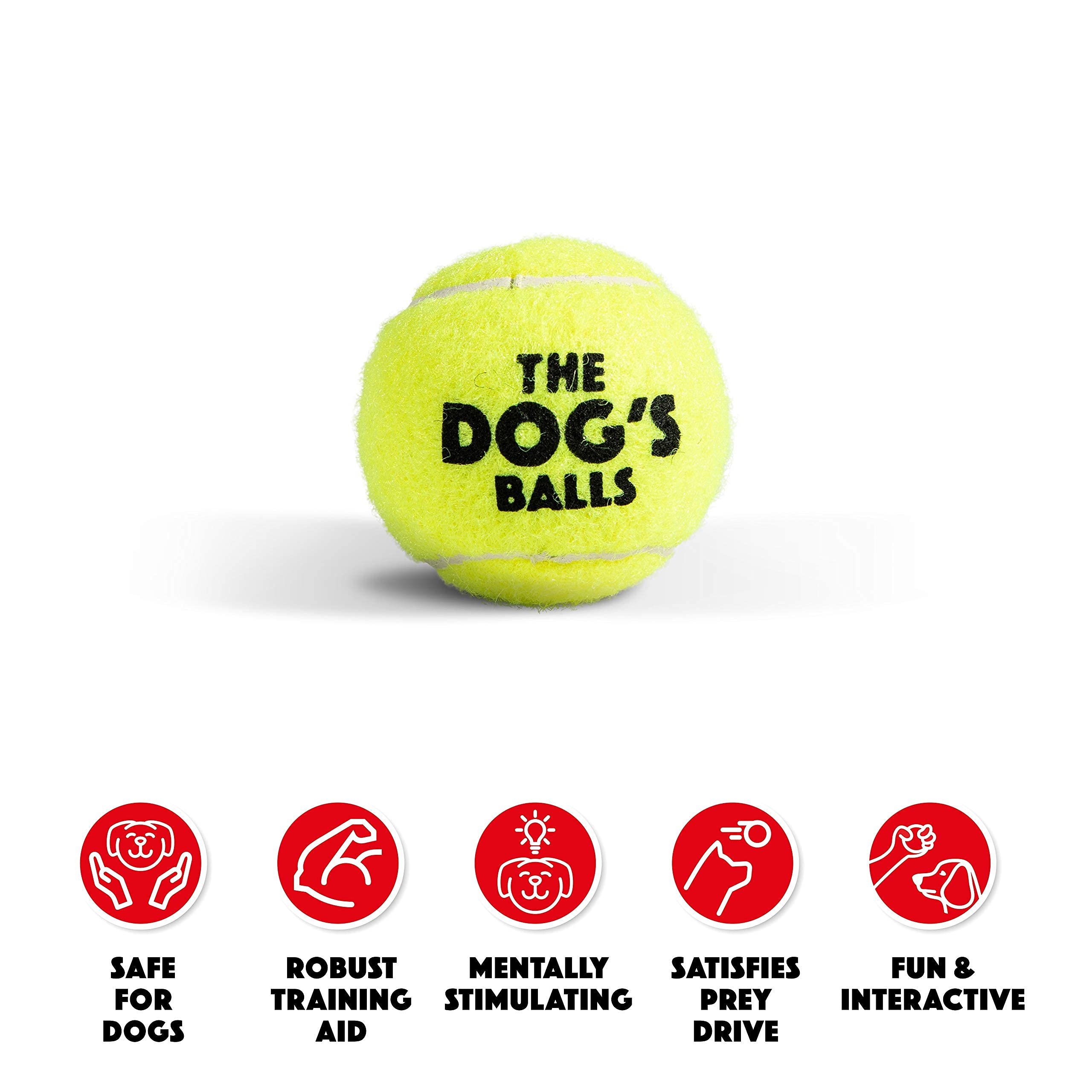 The Little Dog'S Balls, Dog Tennis Balls, 6-Pack Yellow Dog Toy, Strong Dog & Puppy Ball For Training, Play, Exercise & Fetch