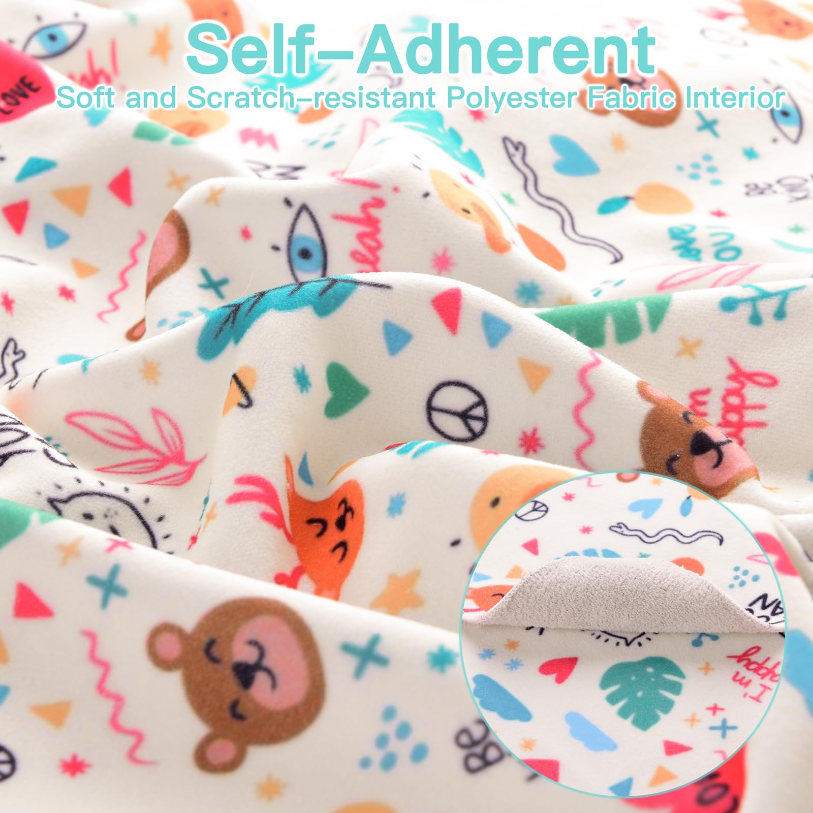 Cat Grooming Wrap, Cat Wrap for Cutting Nails, Self-Adherent Fabric Wrap for Cats, Cat Burrito Wrap Anti-Scratch, Anti-Escape, M