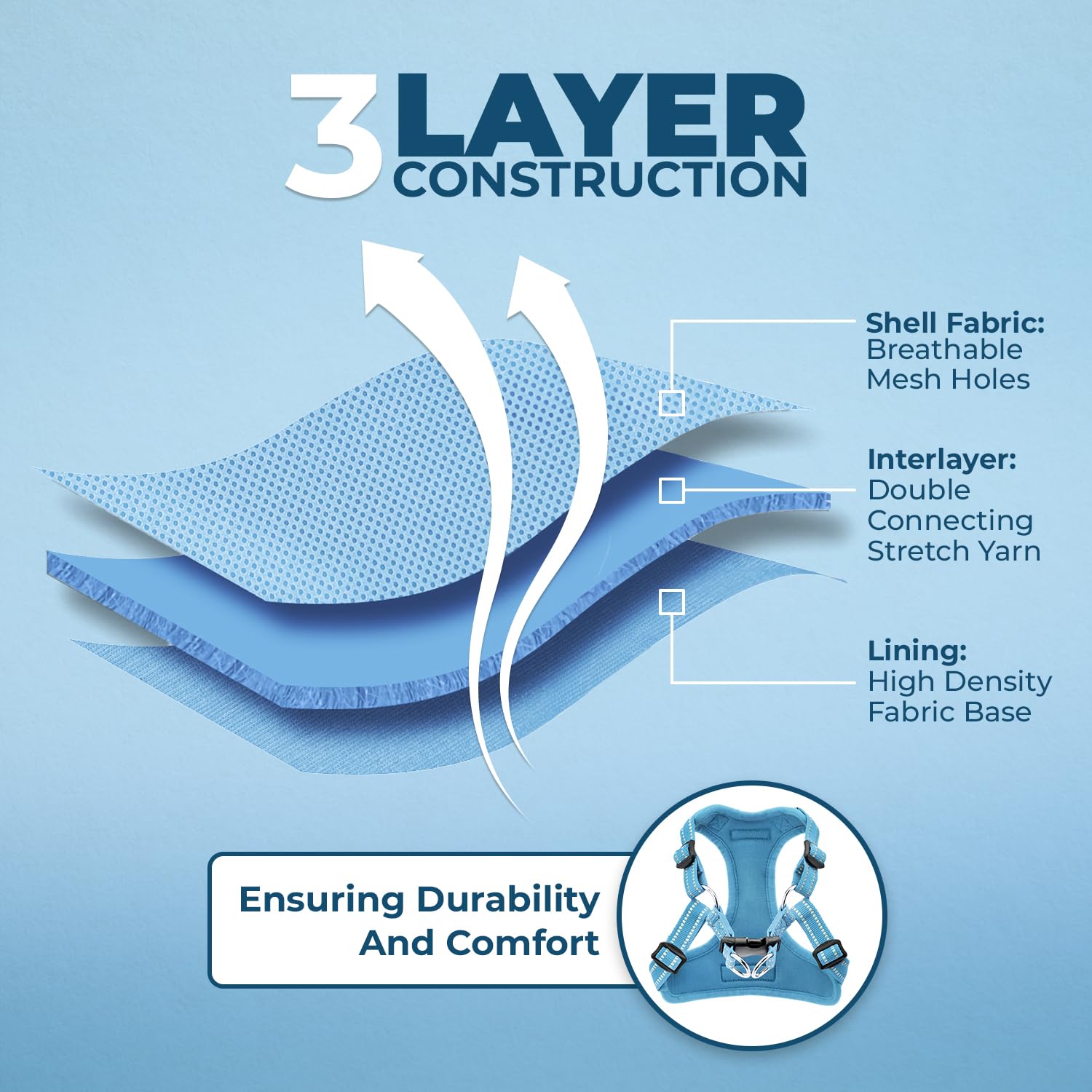 Best Pet Supplies Voyager Adjustable Dog Vest Harness Breathable No Pull Harness for Small, Medium, Large Dogs, Harness for Walk