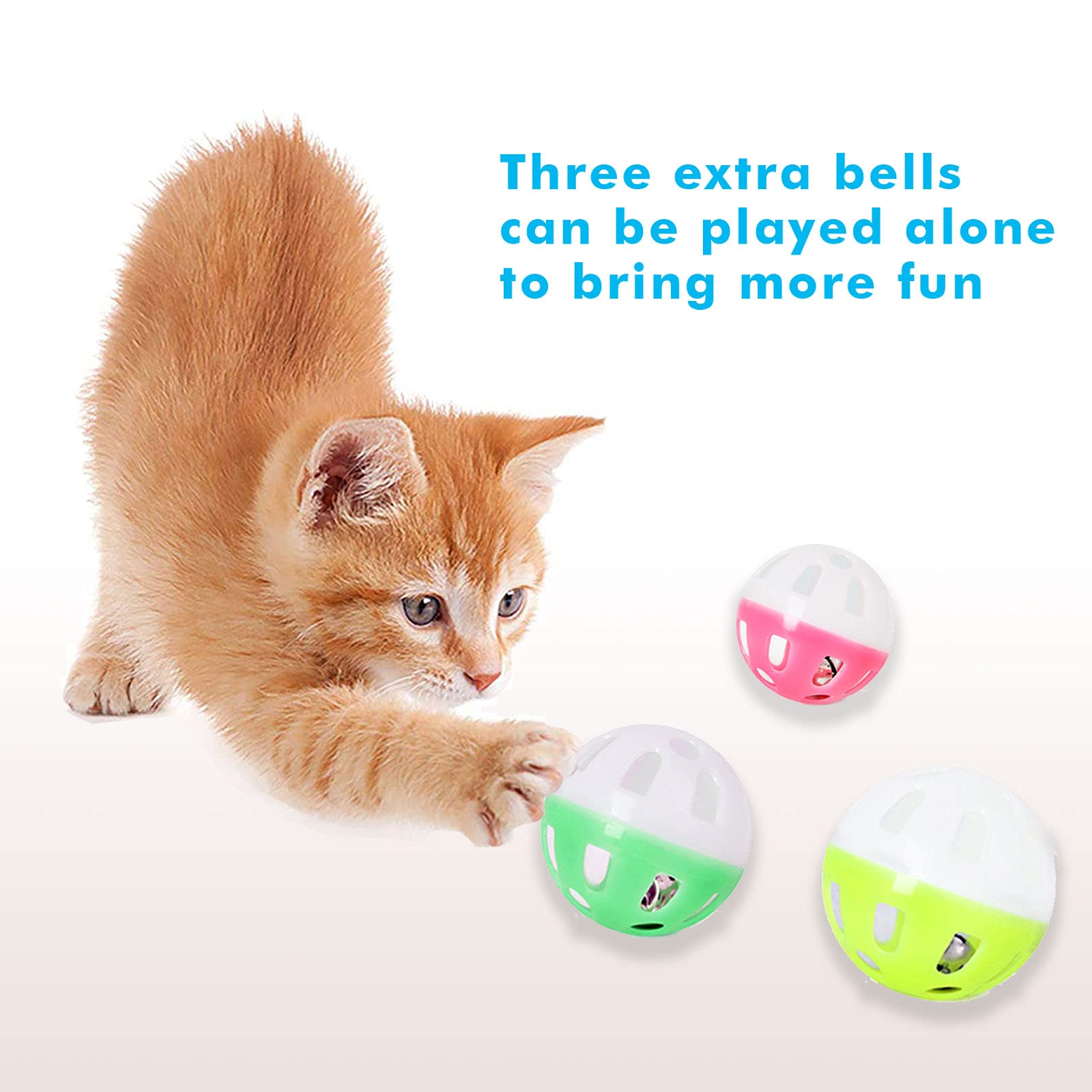 Upsky Cat Toy Roller 3-Level Turntable Cat Toy Balls With Six Colorful Balls Interactive Kitten Fun Mental Physical Exercise Puz