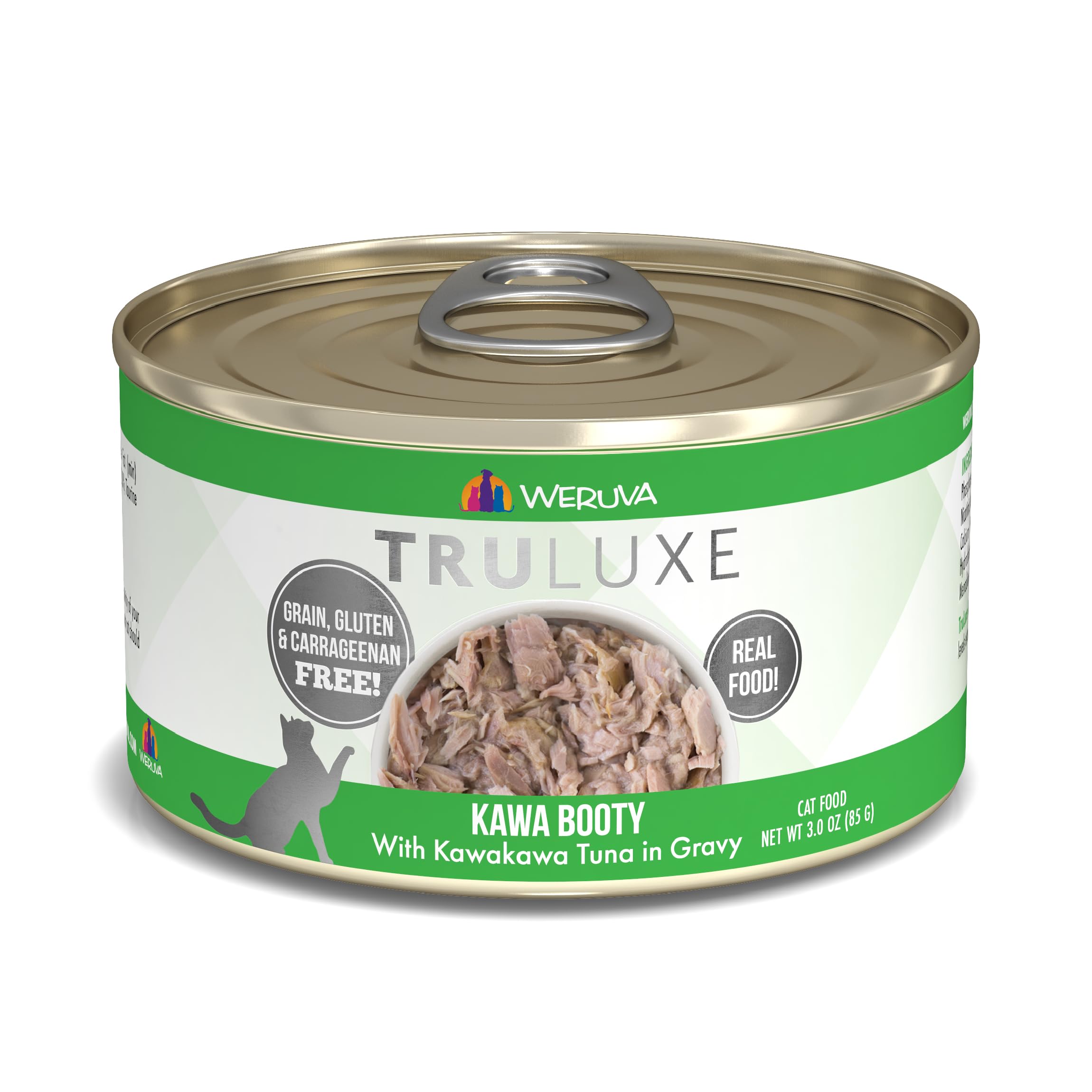 Weruva Truluxe Cat Food, Kawa Booty with Kawakawa Tuna in Gravy, 3Oz Can (Pack of 24)