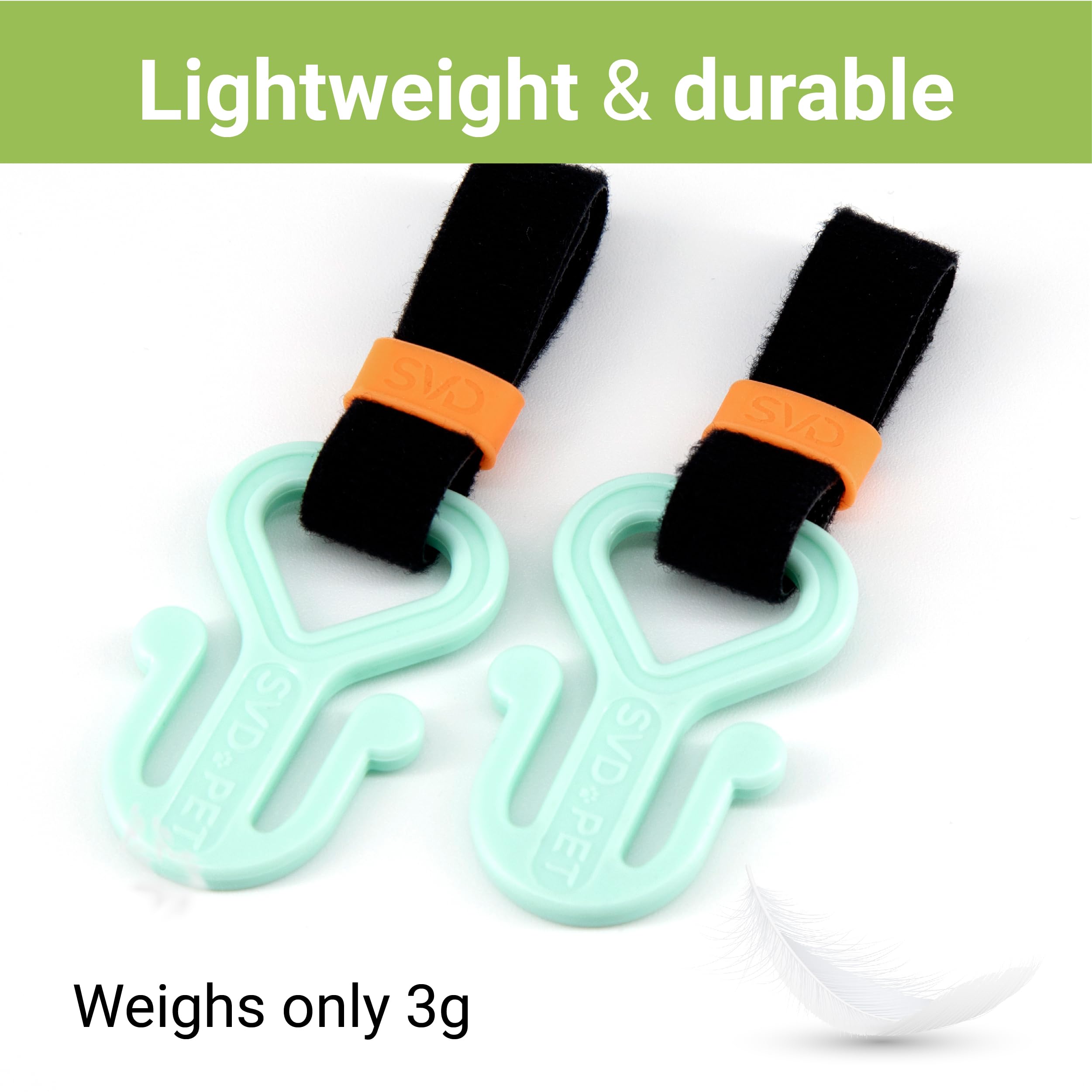 Svd.Pet 2Pc Dog Poop Bag Holder, Waste Bag Holder, Dog Poop Bag Carrier, Hand Free Holder (Spearmint)