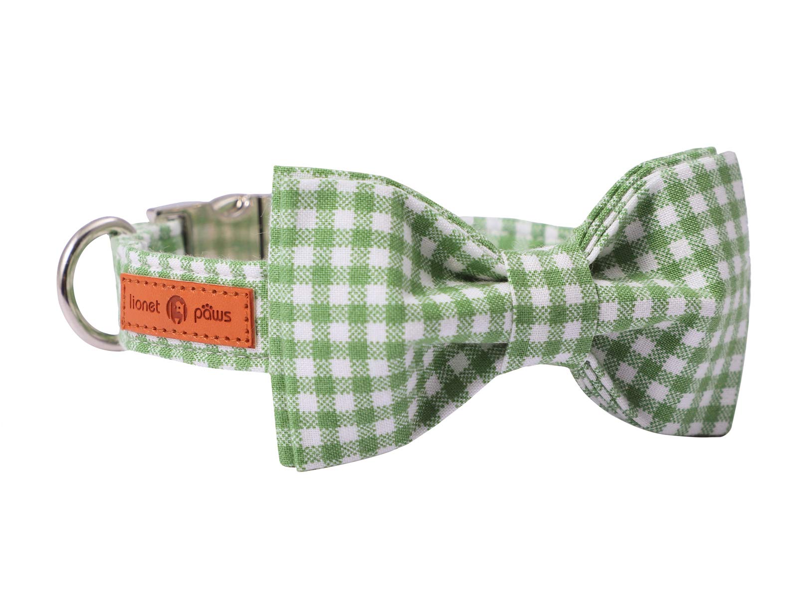 Lionet Paws Dog Collar with Bowtie, Durable Adjustable and Comfortable Collar for Large Dogs, Neck 16-24in