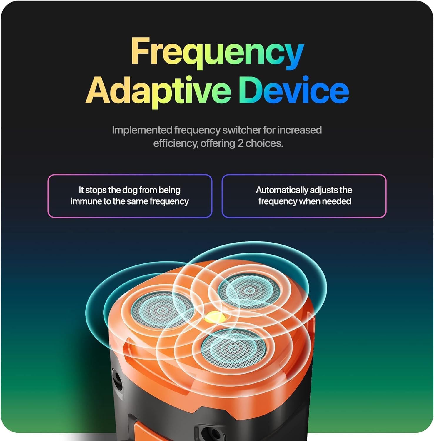 2025 NEW Upgraded Dog Bark Deterrent Devices Long Range Ultrasonic Rechargeable Anti-Barking Device Correct Your Dog s Bad Beha