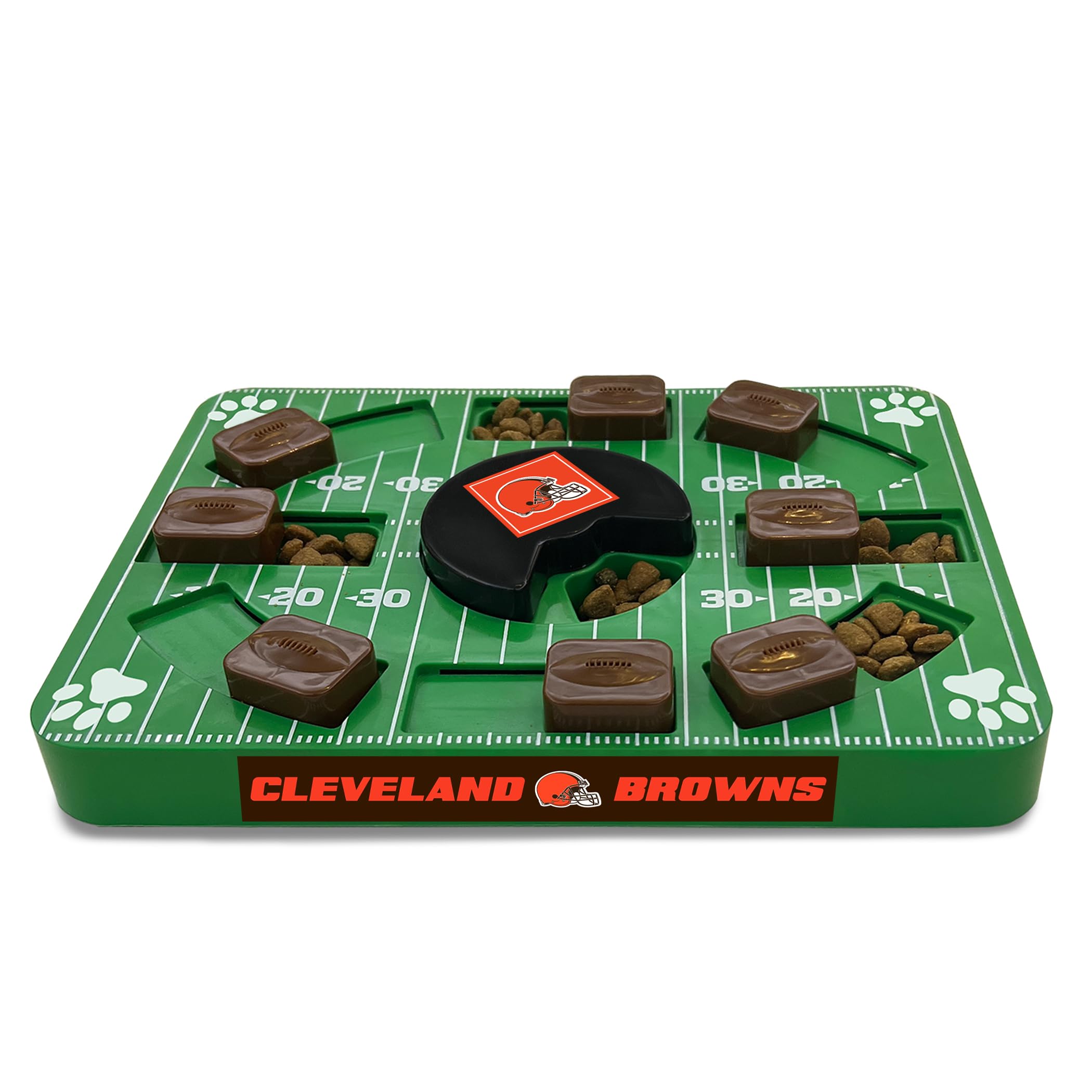 Pets First Nfl Cleveland Browns Puzzle Treat Dog Toy - Interactive Toy For Dogs