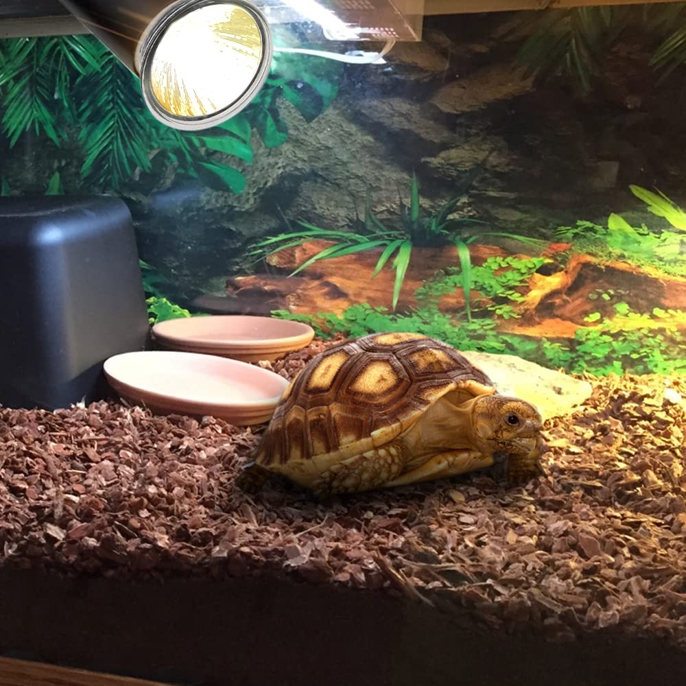 Uva Uvb Reptile Light Bulbs 4 Pack 50W,Basking Light Heat Lamp For Reptiles And Amphibian Tank Terrariums Cage For Turtle,Bearded Dragon, Works With Various Lamp Fixtures Come With Uv Test Card