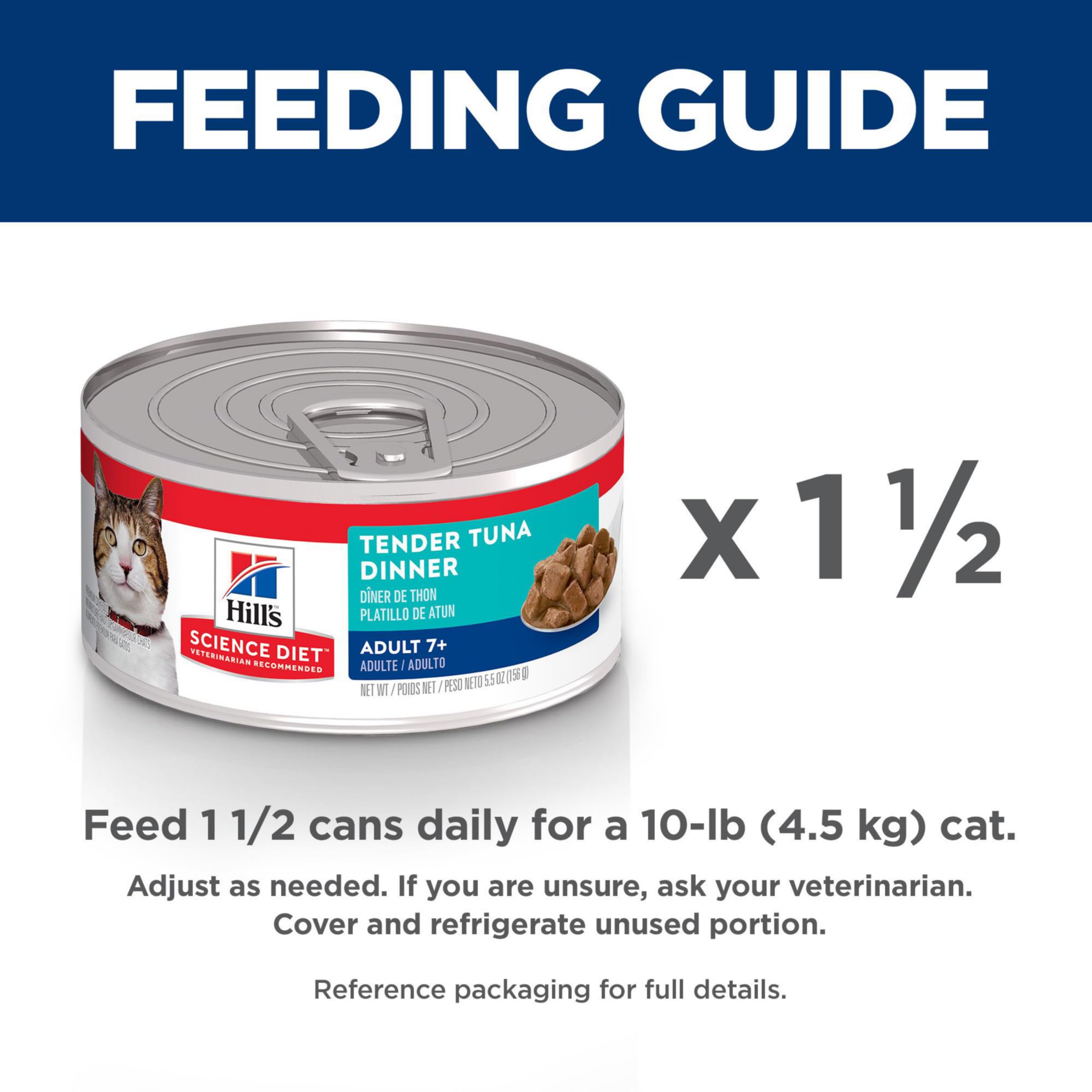 Hills Science Diet Adult 7+, Senior Adult 7+ Premium Nutrition, Wet Cat Food, Tuna Stew, 5.5 oz Can, Case of 24