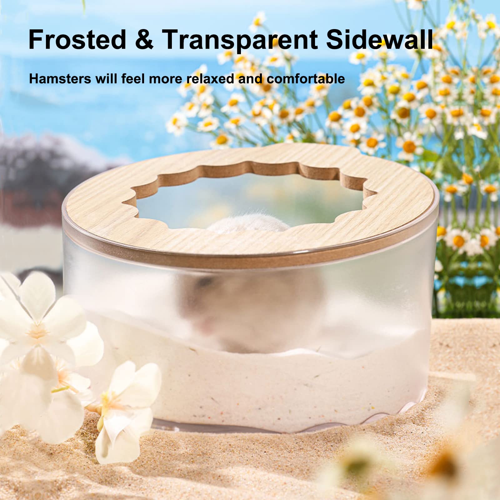 Small Animal Bathroom & Digging Room - Easy To Clean, For Dwarf Hamster, Syrian Hamster, Gerbil And Other Small Pets