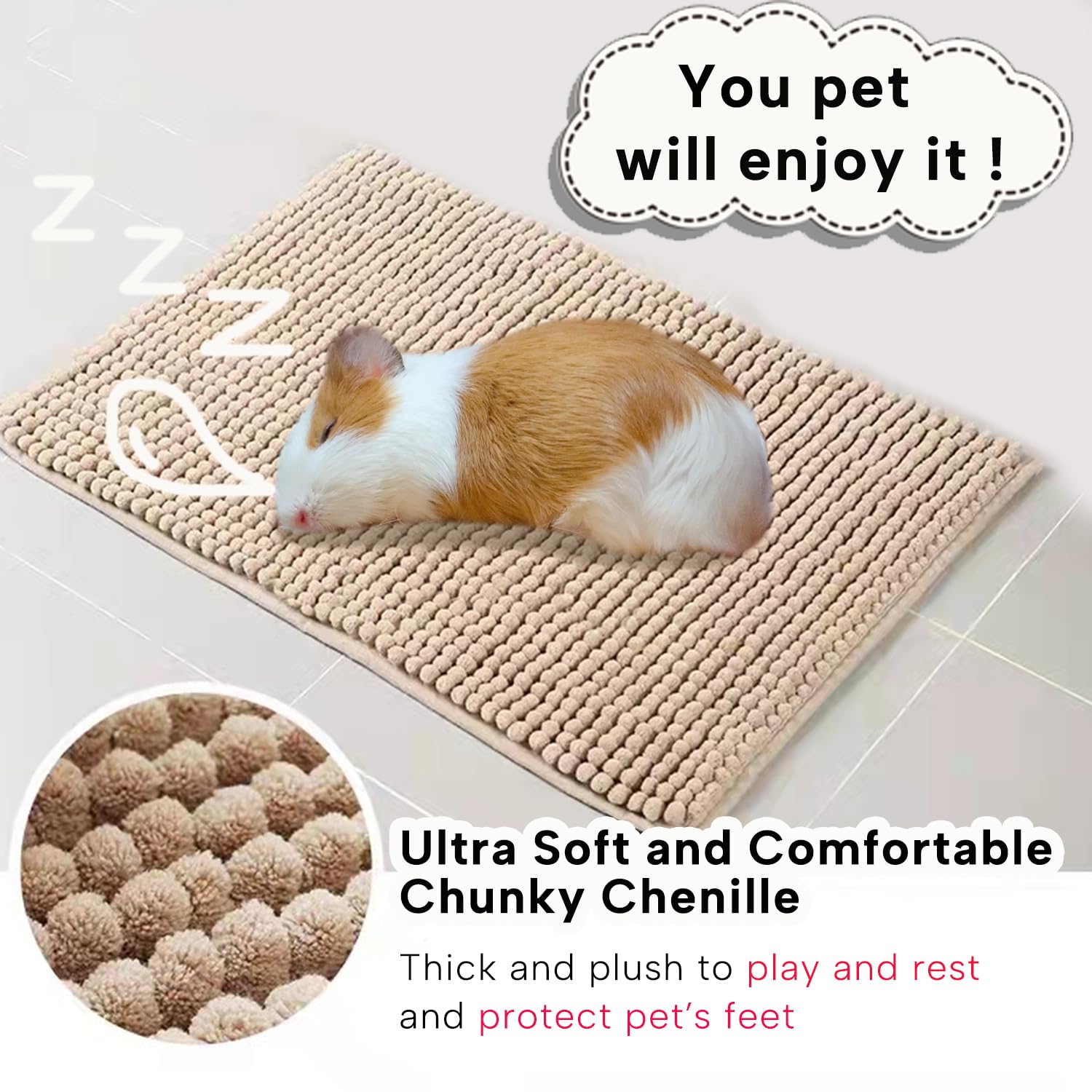 Keyide Guinea Pig Fleece Cage Liner 47''X24'' C&C Cage Absorbent Rabbit Bedding Bunny Training Pad Warm Comfortable Sleep Bed Ma