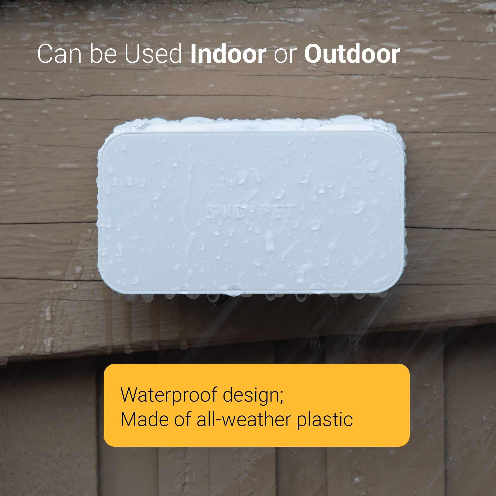 SVD.PET Dog Poop Bag Dispenser, White, Holds 120 Bags, Wall Mount or Tabletop Use, Includes 8 Rolls of Waste Bags