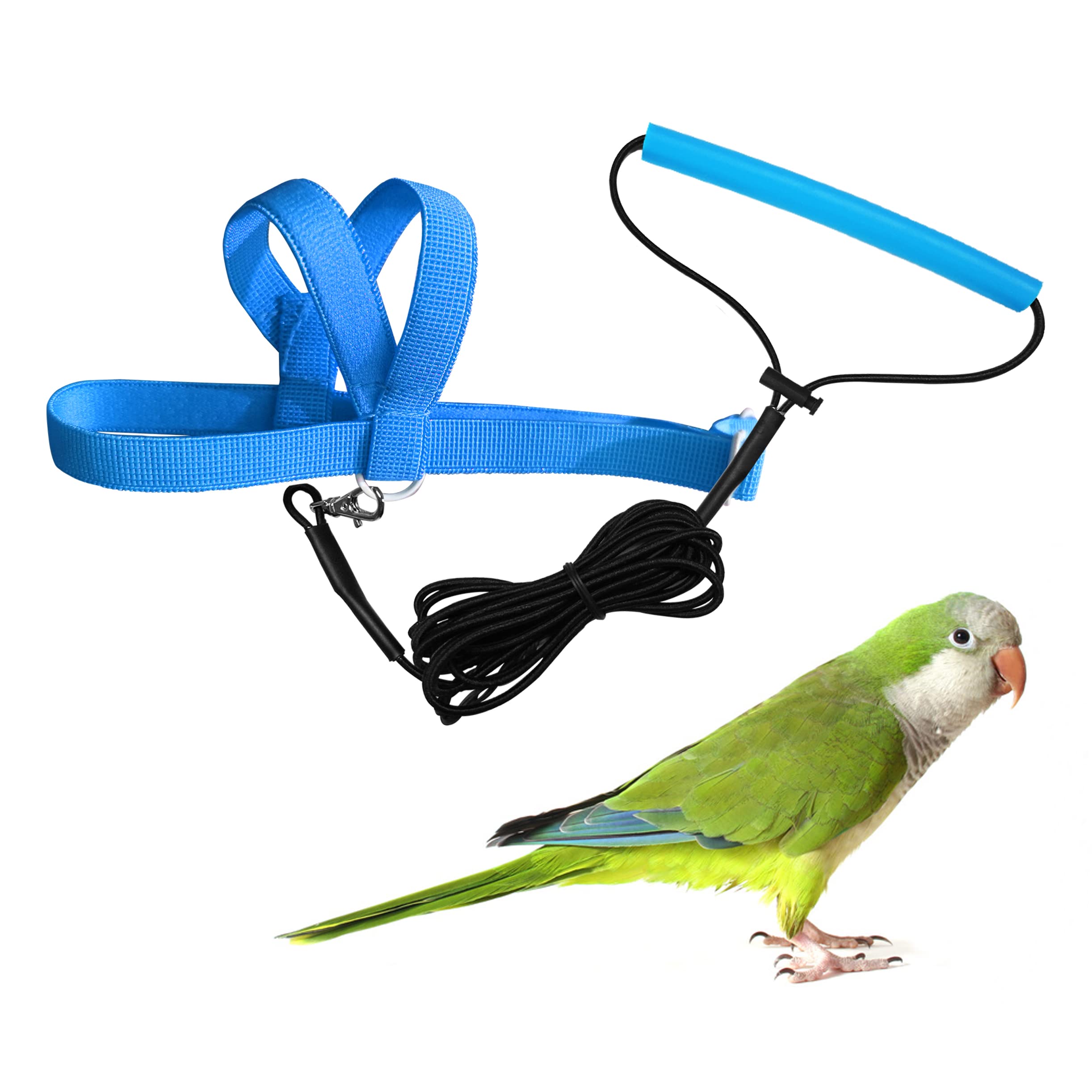 VANFAVORI Adjustable Bird Harness with 80 Inch Leash, Outdoor Flying Training Rope Kit for M Size Bird Parrot Weight 120-160 Gra