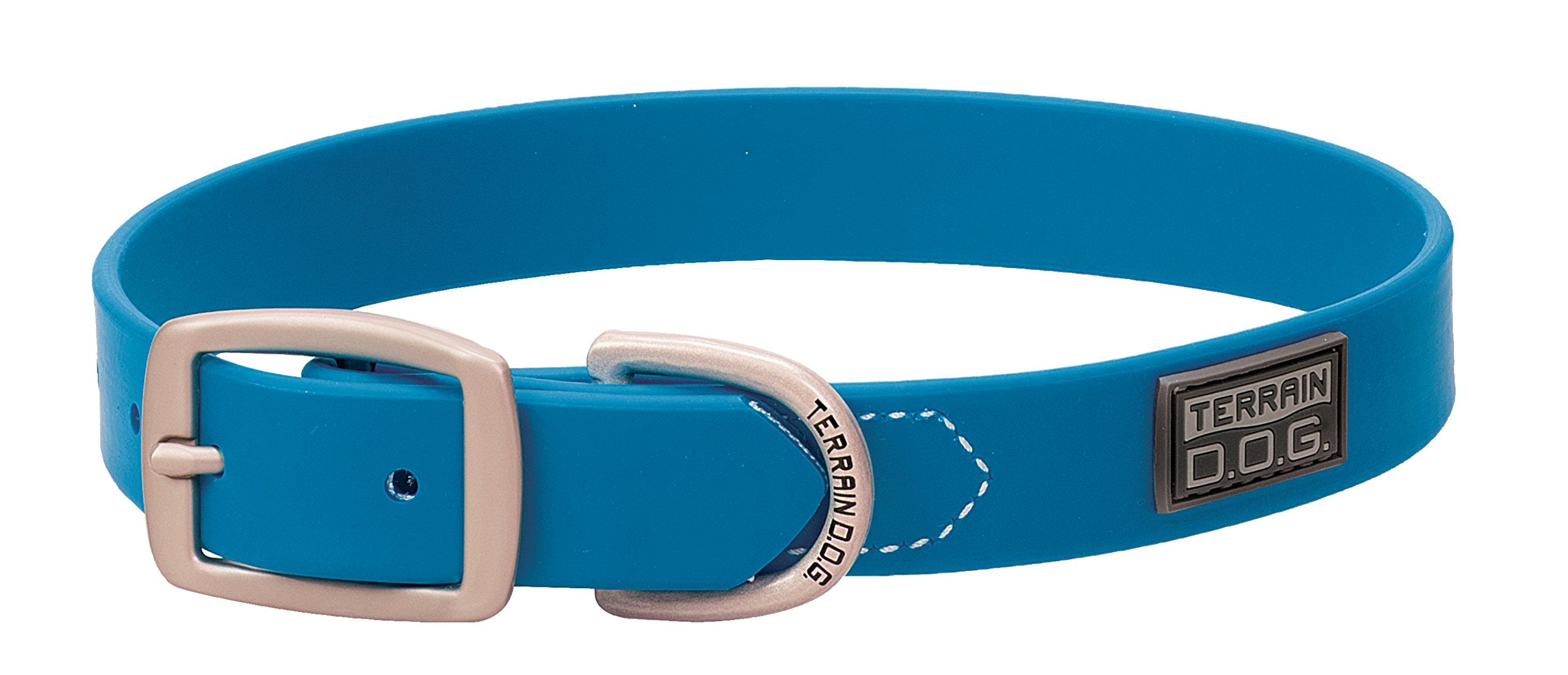 Terrain D.O.G. Brahma Webb Dog Collar, 15'' X 3/4'', Hurricane Blue