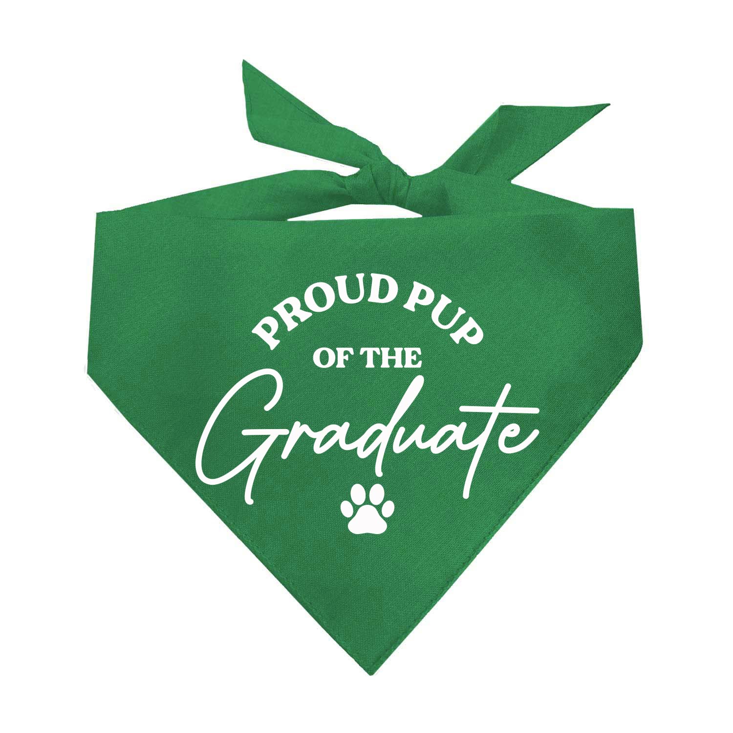 Proud Pup Of The Graduate Dog Bandana | 100% Cotton Triangle | Made In Usa | Graduation Prop | Class Of 2025 2026 2027 2028 |Gre