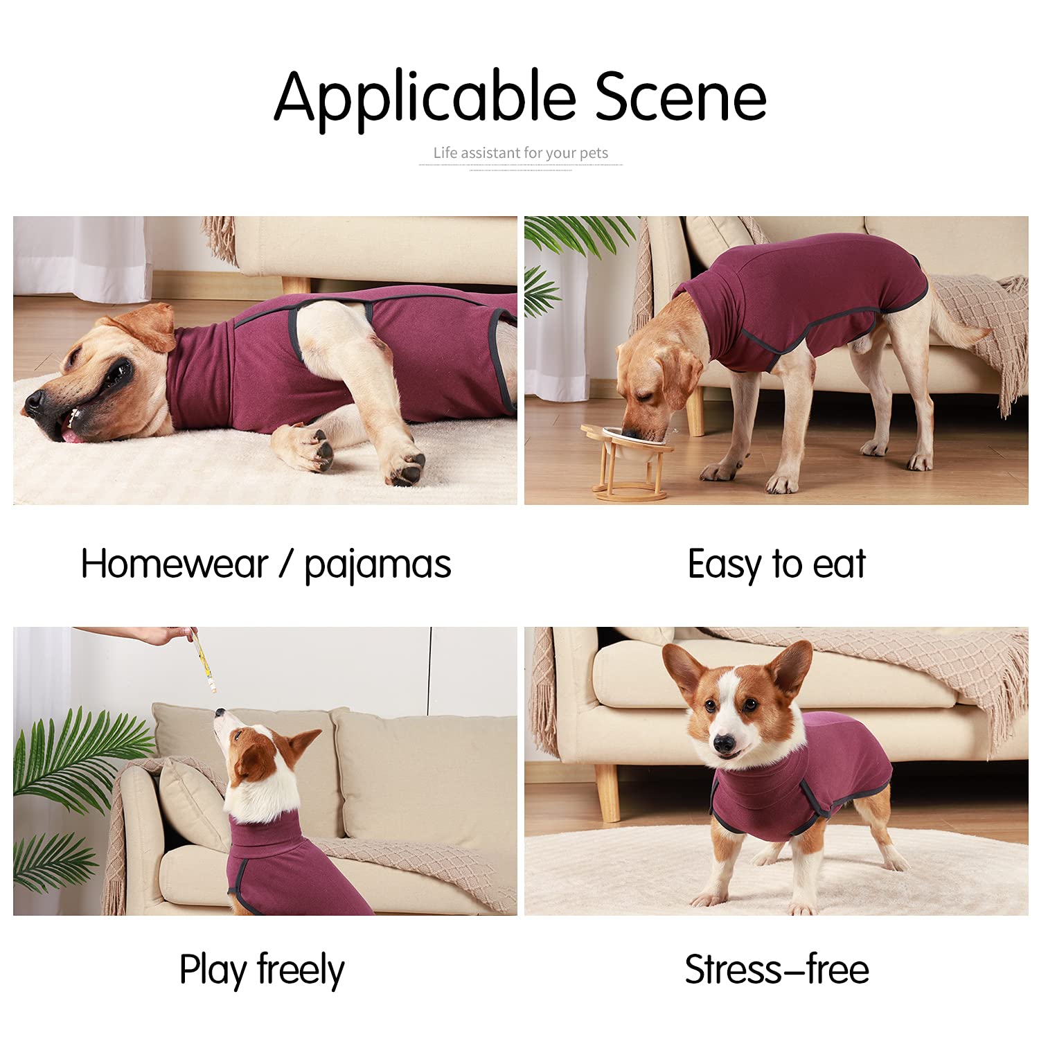 Dog Sweater Pullover Cold Weather Vest For Dogs Dog Sweatshirt Dog Jacket For Indoor And Outdoor Use (X-Small, Wine Red)