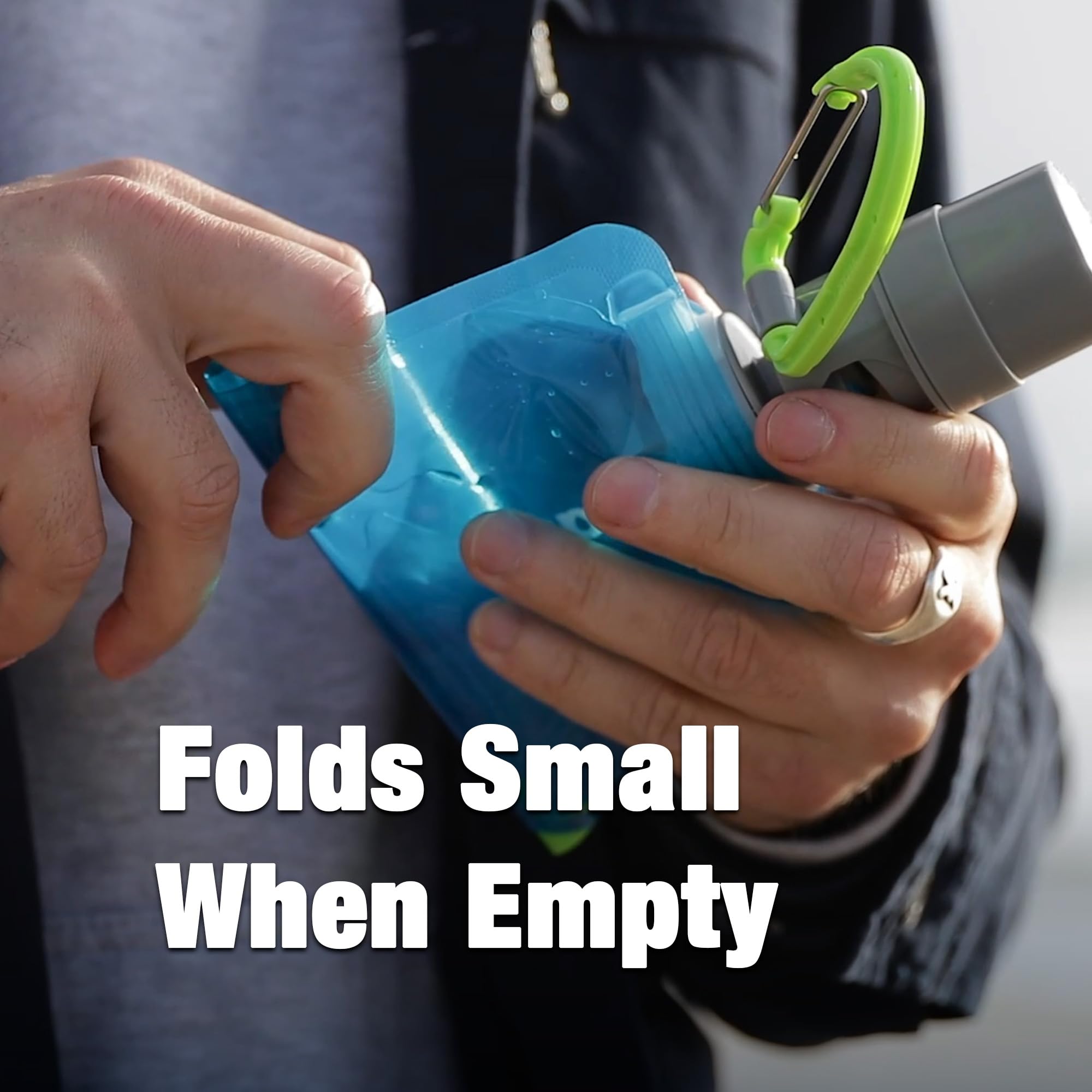 Vapur Ez Lick Flexible, Collapsible Dog Water Bottle With Patented Lick Activated Technology, Portable Hydration Water Dispenser For Walks, Hikes, And Travel, 23 Ounce, Whiteout, Pack Of 1