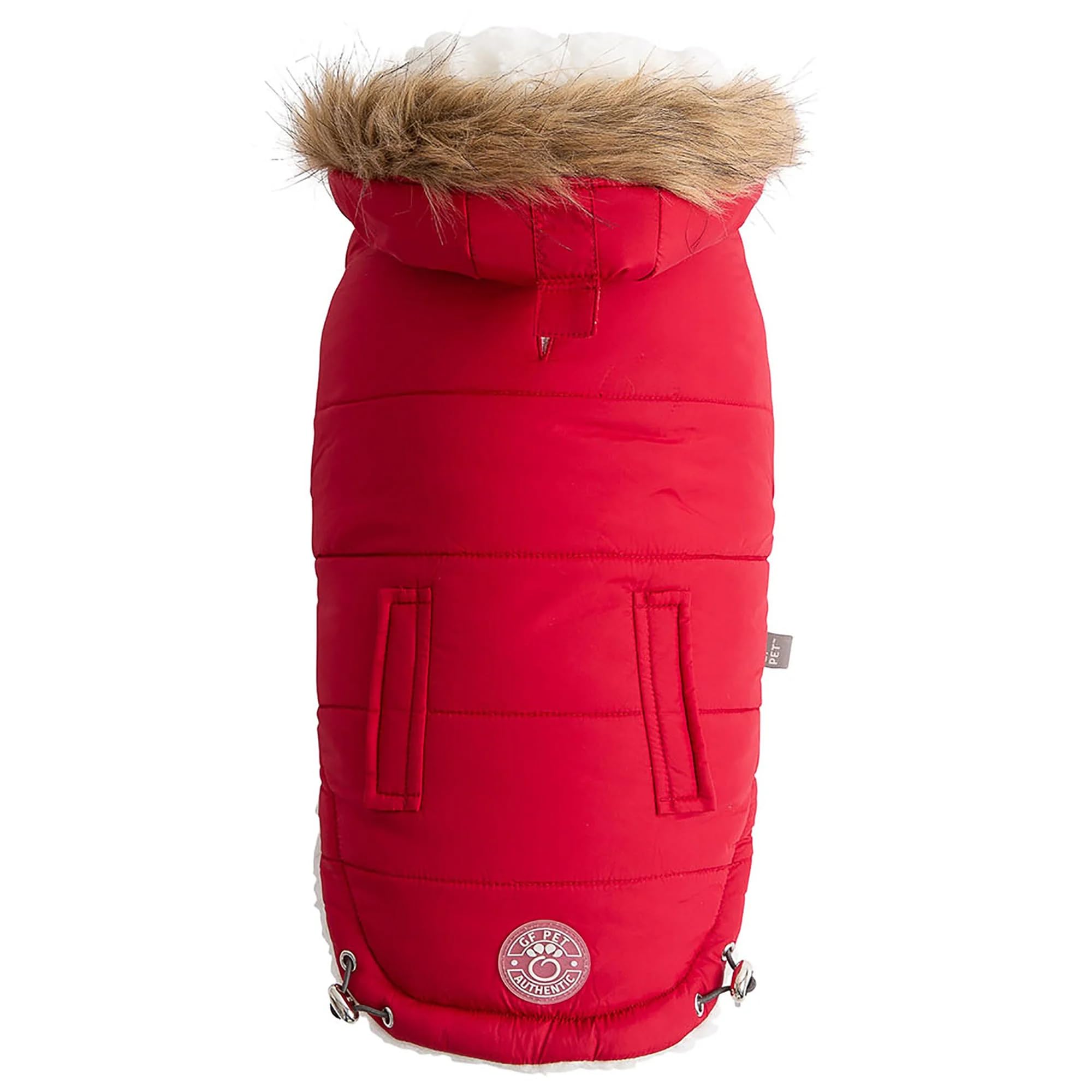 Gf Pet Urban Parka - Windproof & Insulated Winter Coat For Dogs - Stylish & Comfortable Parka Jacket - Adjustable Fit - Xl, Red