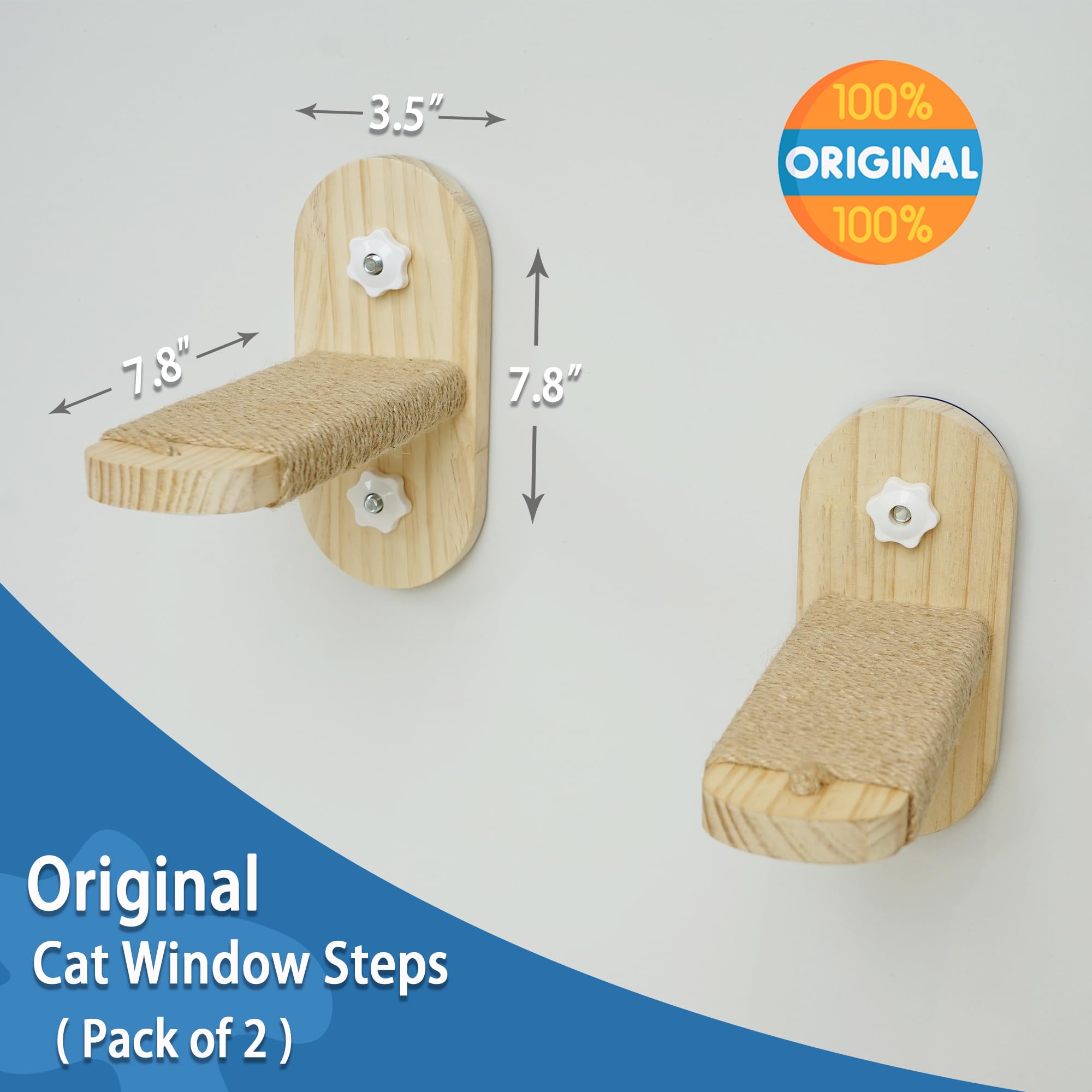 Petkaray Cat Window Shelf, Original Cat Window Perch Stairs, Durable Cat Seat For Window Sill, Sturdy Window Step For Indoor Cat