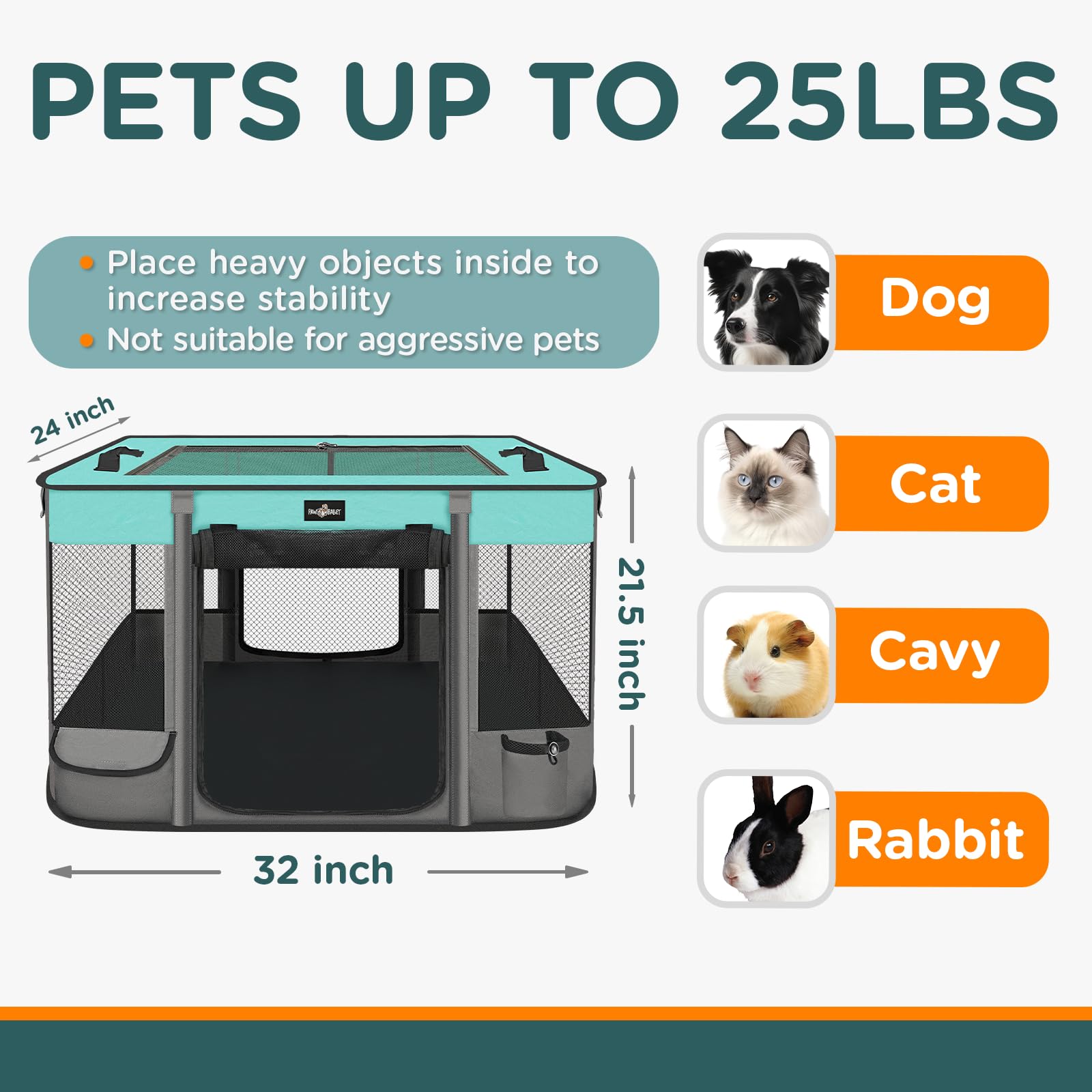 Foldable Pet Kitten Playpen, Waterproof Portable Pet Cat Dog Playpen Kennel Tent For Small Dog Cat, Removable Shade Cover, Come