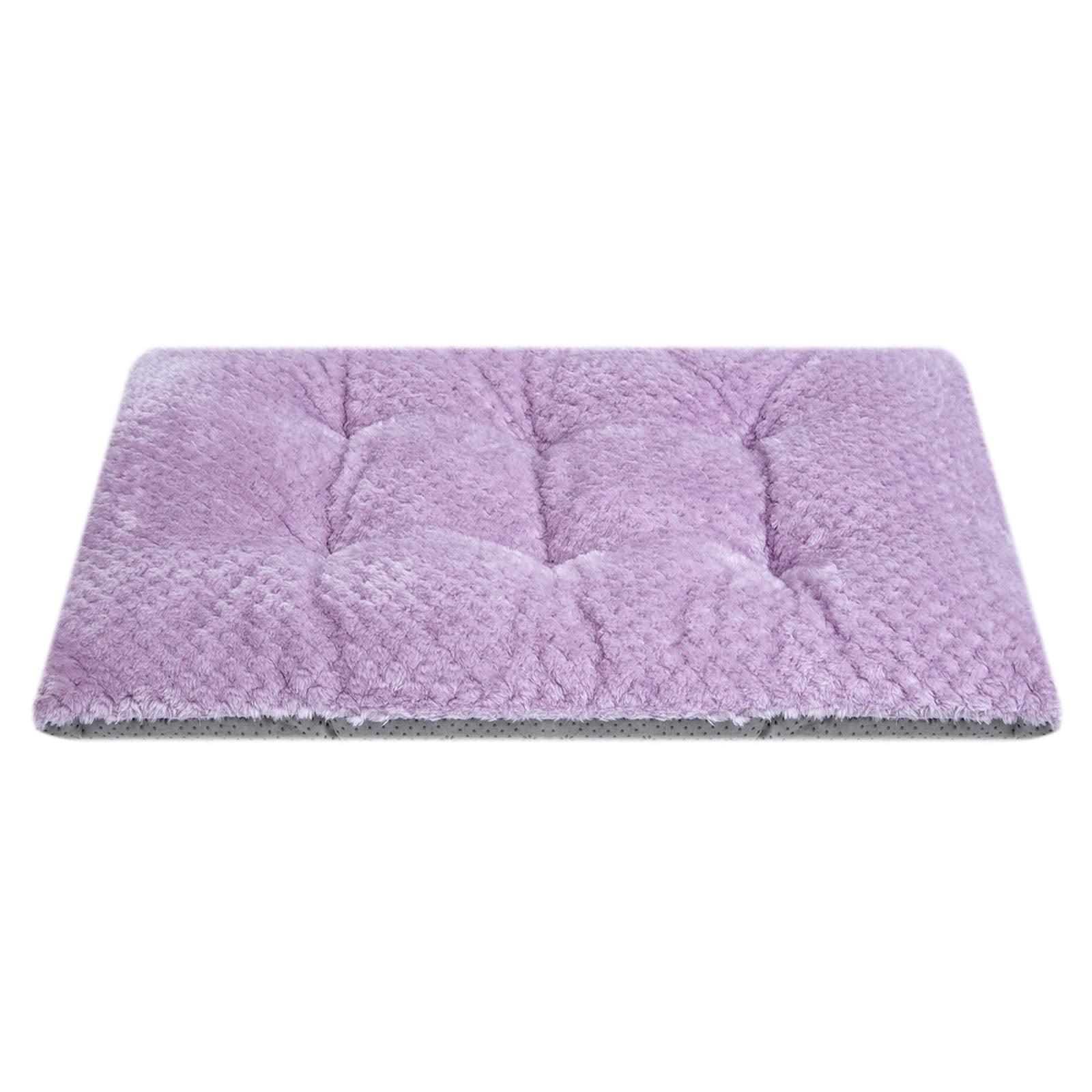 Wonder Miracle Fuzzy Deluxe Pet Beds, Super Plush Dog Or Cat Beds Ideal For Dog Crates, Machine Wash & Dryer Friendly (15' X 23', S-Lavender)