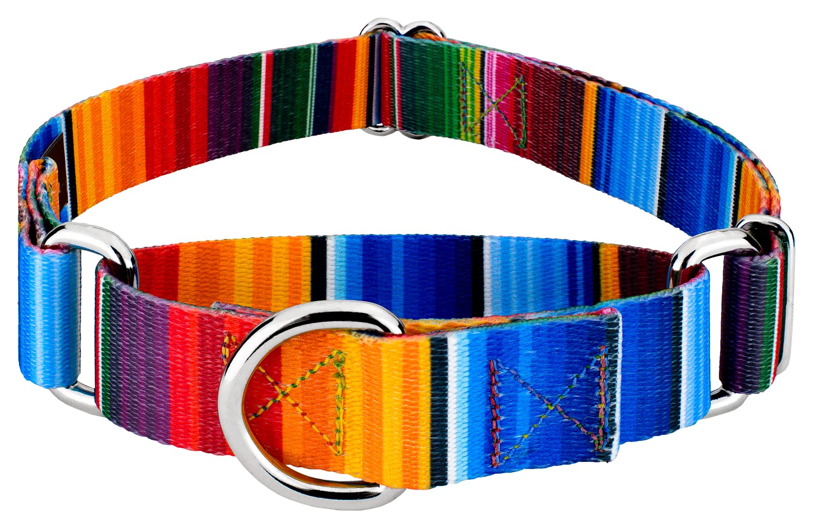 Country Brook Petz - Serape Martingale Dog Collar - Country And Western Collection Featuring Rustic Designs (1/2 Inch, Extra Sma