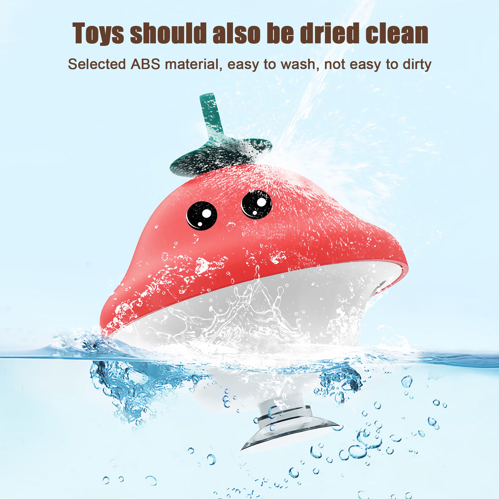 Aerbee Interactive Cat Toys With Suction Cup, 2Pcs Cute Mushroom Shape Cat Toys For Indoor Cats, Interactive Detachable Realisti