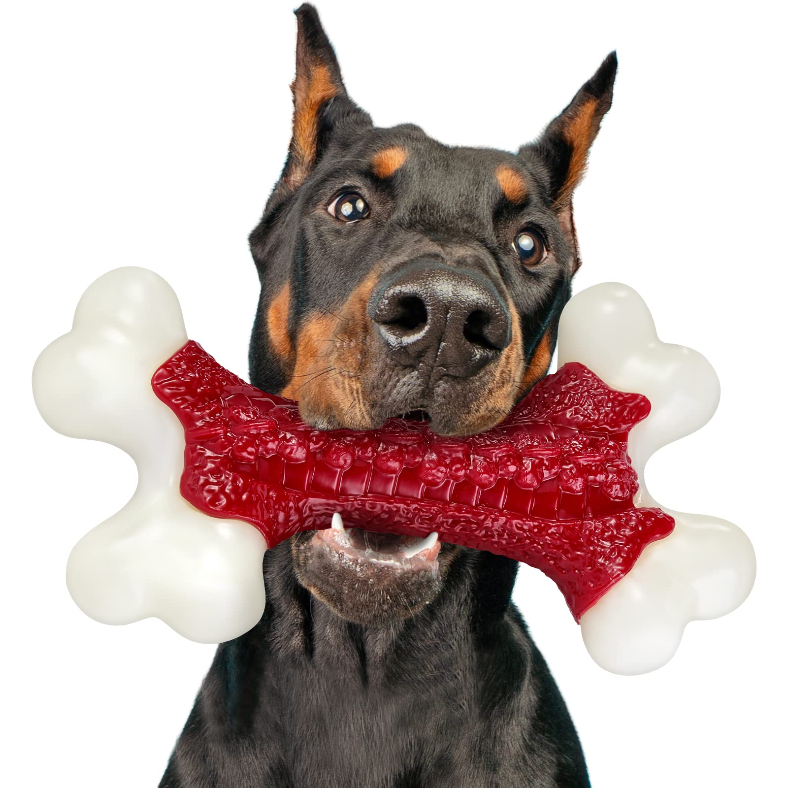 Kseroo Tough Dog Toys, Toys For Aggressive Chewers Large Breed, Chew Dogs, Bone Toy Nylon Durable Dogs Extreme Indestructible