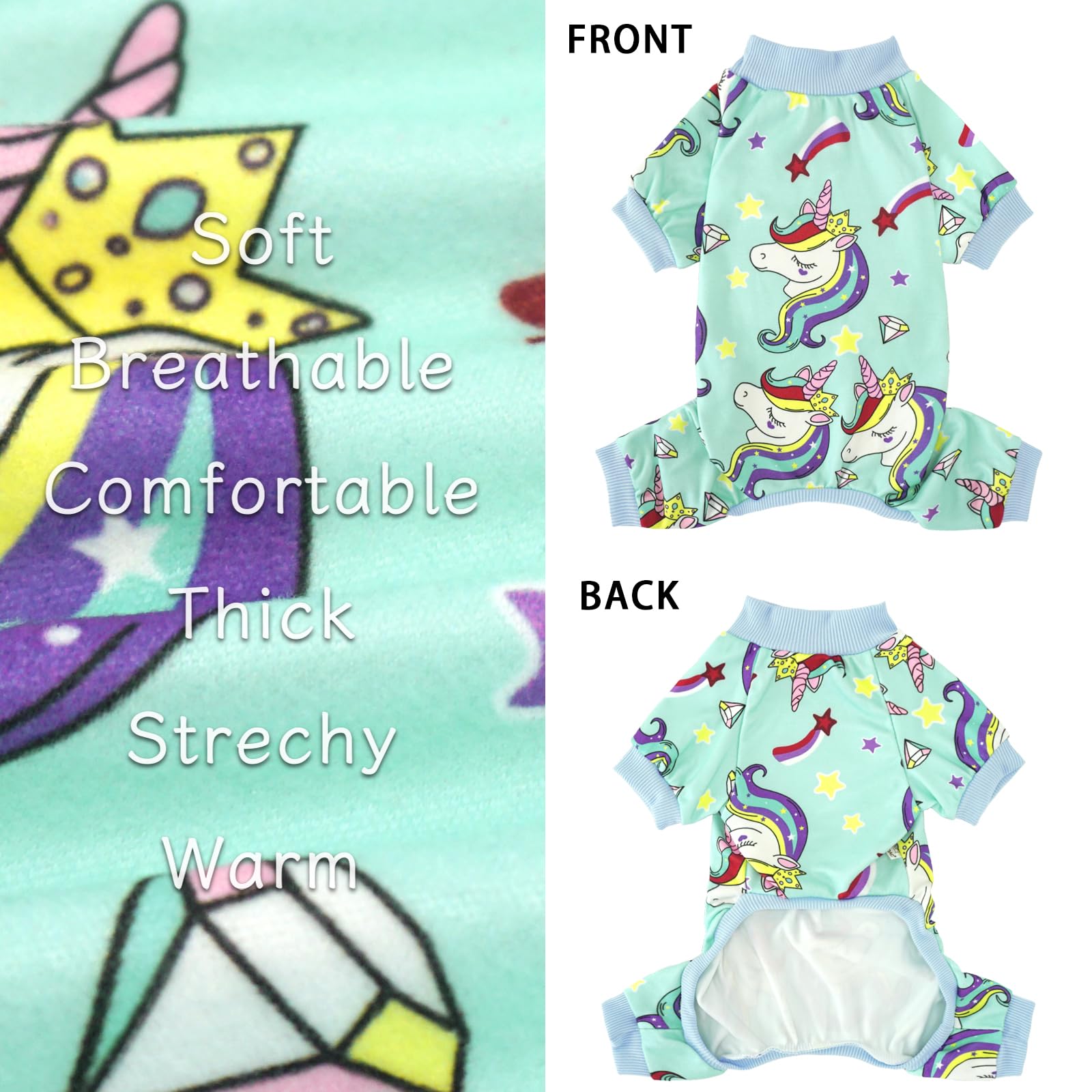 Xpudac Dog Pajamas For Small Medium Dogs, Strechy Soft Dog Clothes For Dogs Girl Boy Pet Jumpsuit, Cat Onesie-S