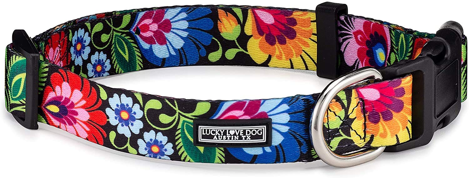 Lucky Love Dog - Adjustable Dog Collar And Leash Set With Easy Click Buckle For Small To Large Ones, Durable, & Comfortable Coll