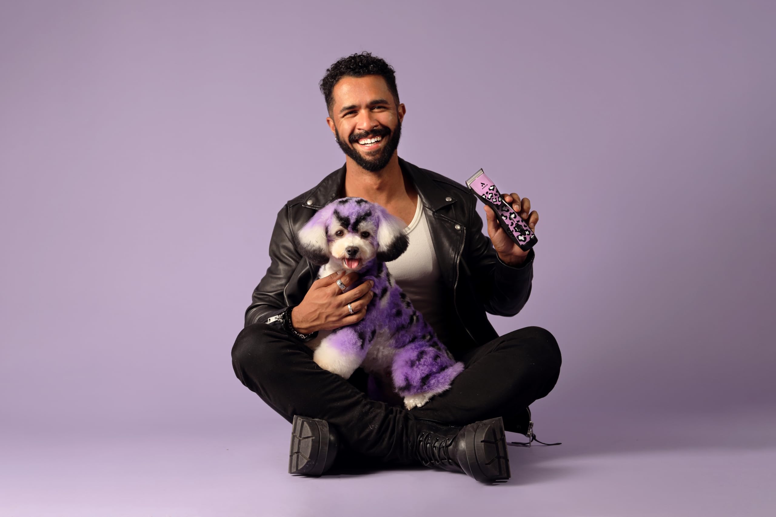 Andis 561458 Pulse Zr Ii Gabriel Feitosa Edition 5-Speed Detachable Blade Clipper, Cordless Animal/Dog Grooming, Removable Lithi