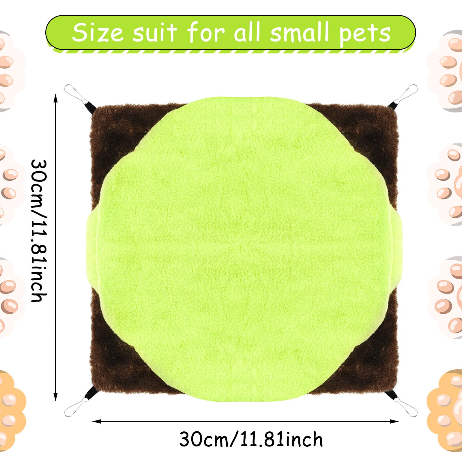 Xinrui 3 Tier Ferret Rat Hammock,Guinea Pig Cage Accessories,11.8X11.8 Inches,Pet Cage Hanging Bunkbed Hammock For Small Animals