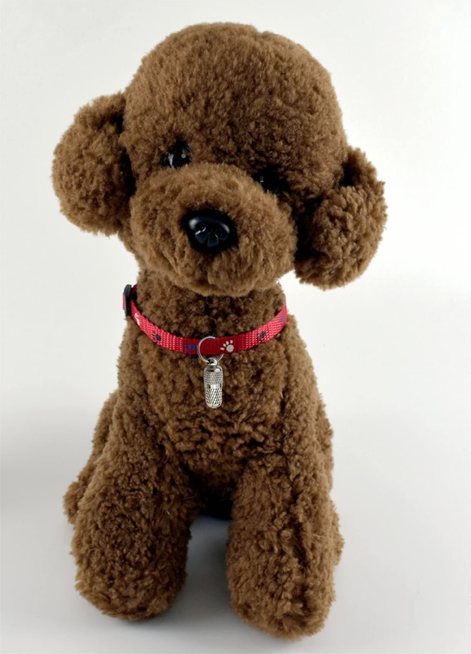 8Pcs Pet Id Tube Tags Barrel Tube Collars For Pet Metal Id Collar Tags For Dog Cat Address Name Label Tube Prevent Pet Lost