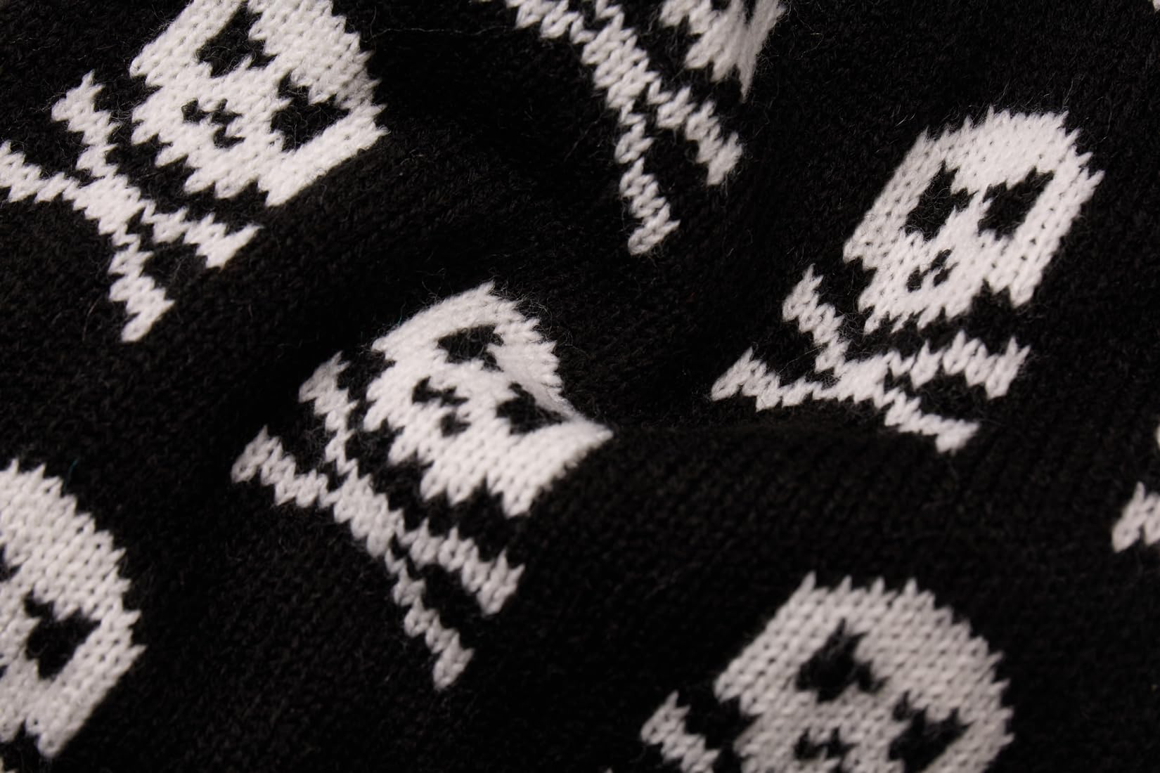 Lanyarco Black Fashion Pet Cat Halloween Clothes Skull Kitten Puppy Halloween Sweater, X-Small (Xs) Size 9'' Back