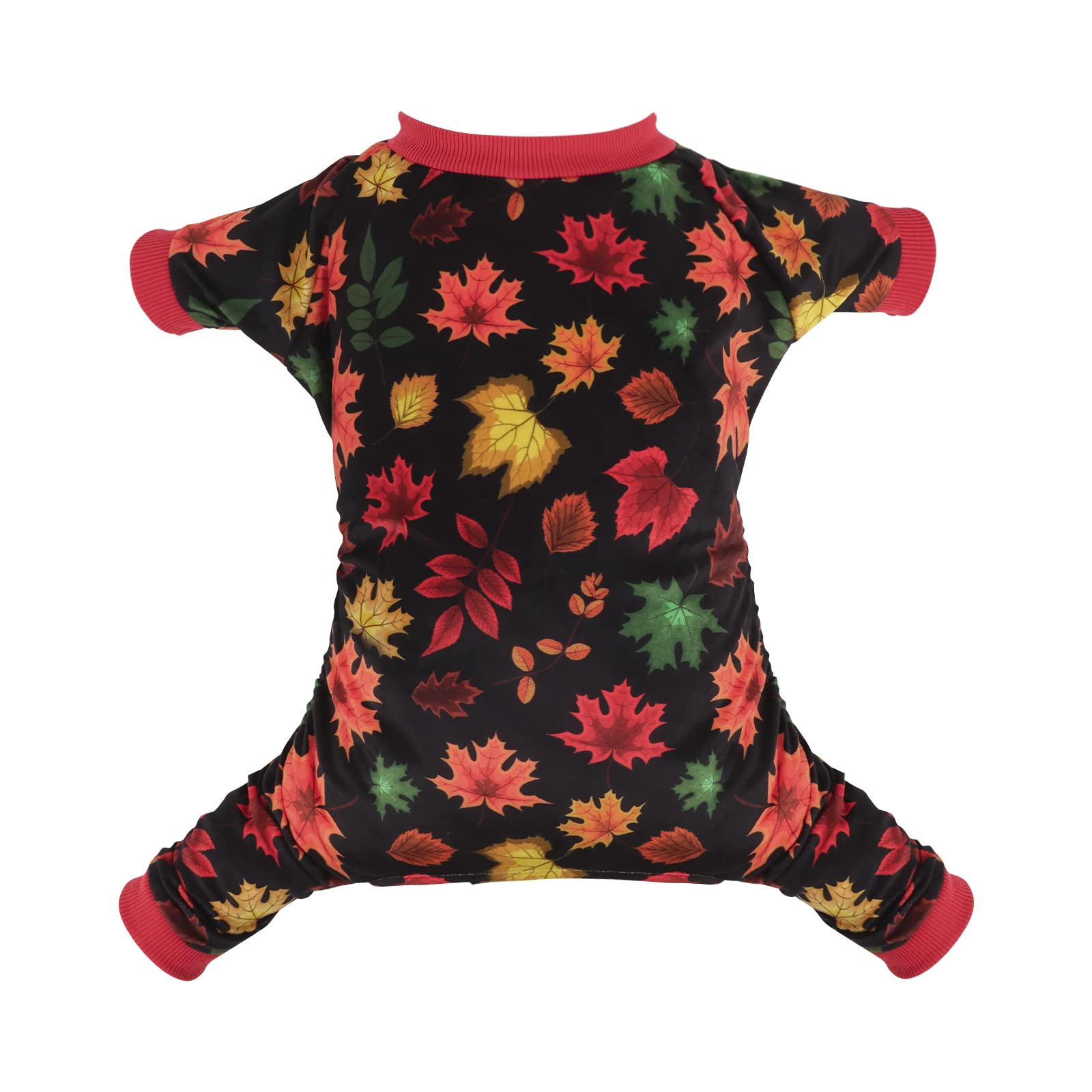 Cutebone Dog Christmas Pajamas Puppy Onesies Small Dogs Soft Pjs Coat Cat Apparel Comfy Pet Clothes Outfit Doggie Bodysuit P265S