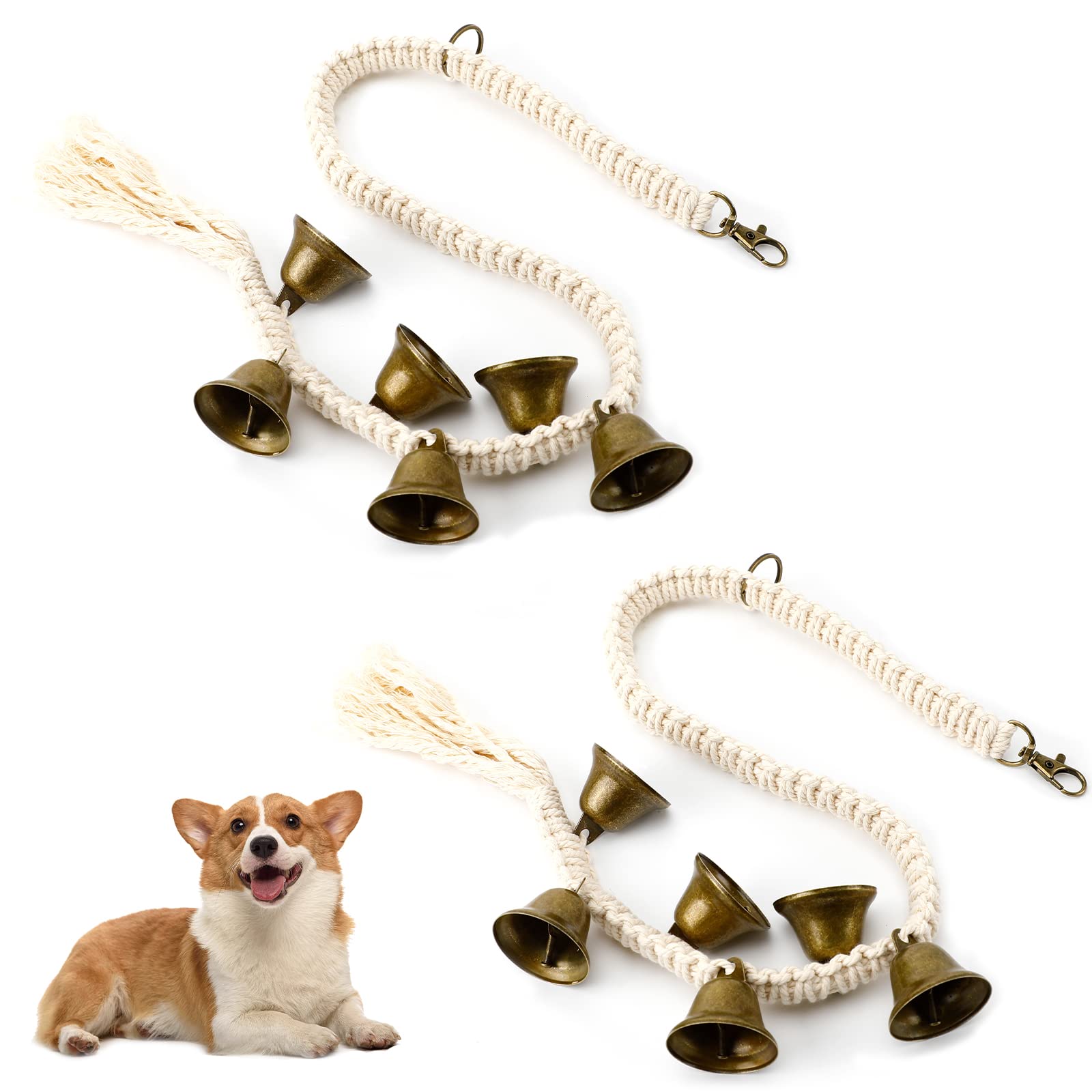 Dog Bell For Potty Training And House Training 2-Pack For Puppy Ring Out Training Puppy Supplies Dog Training Bell
