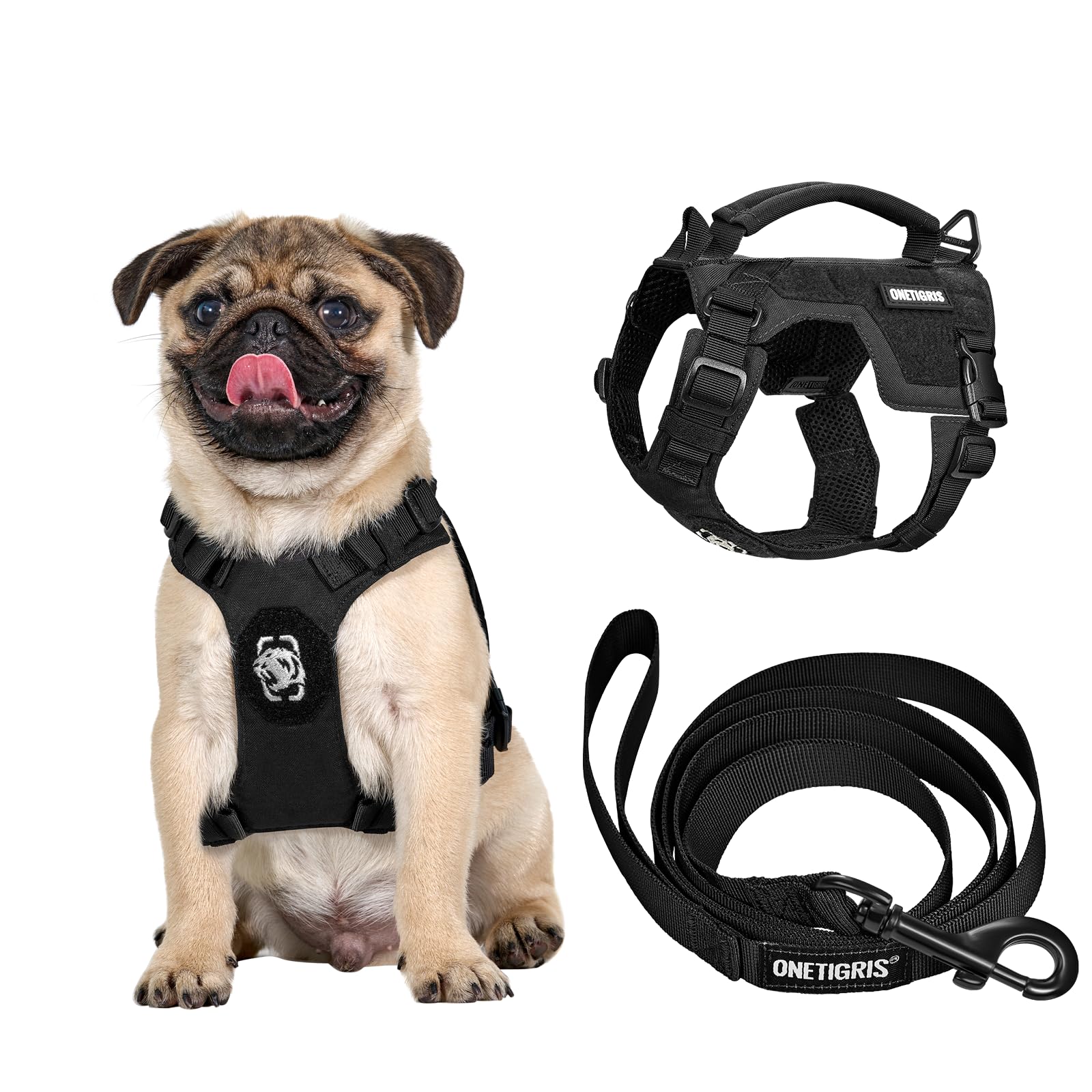 Onetigris Dog Vest Harness Small Dog Harness And Leash Set, Mini Trooper No Pull Dog Harness Fully Adjustable Harness For Puppy 