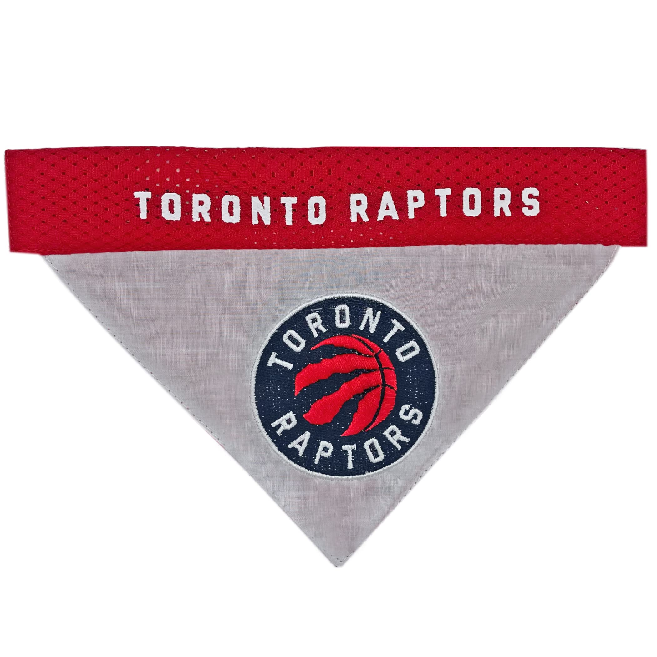 Nba Dog Bandana -Toronto Raptors Reversible Pet Bandana. 2 Sided Home & Away Sports Bandana With A Premium Embroidery Team Logo,