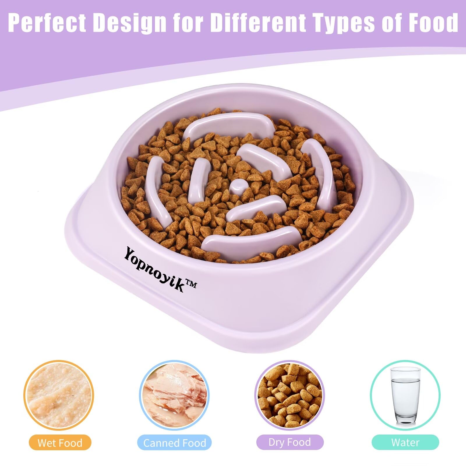 2 Pack Slow Feeder Dog Bowls For Healthy Eating, Non-Slip And Anti-Choking Design, Reduces Bloating & Overeating For Large Dogs,