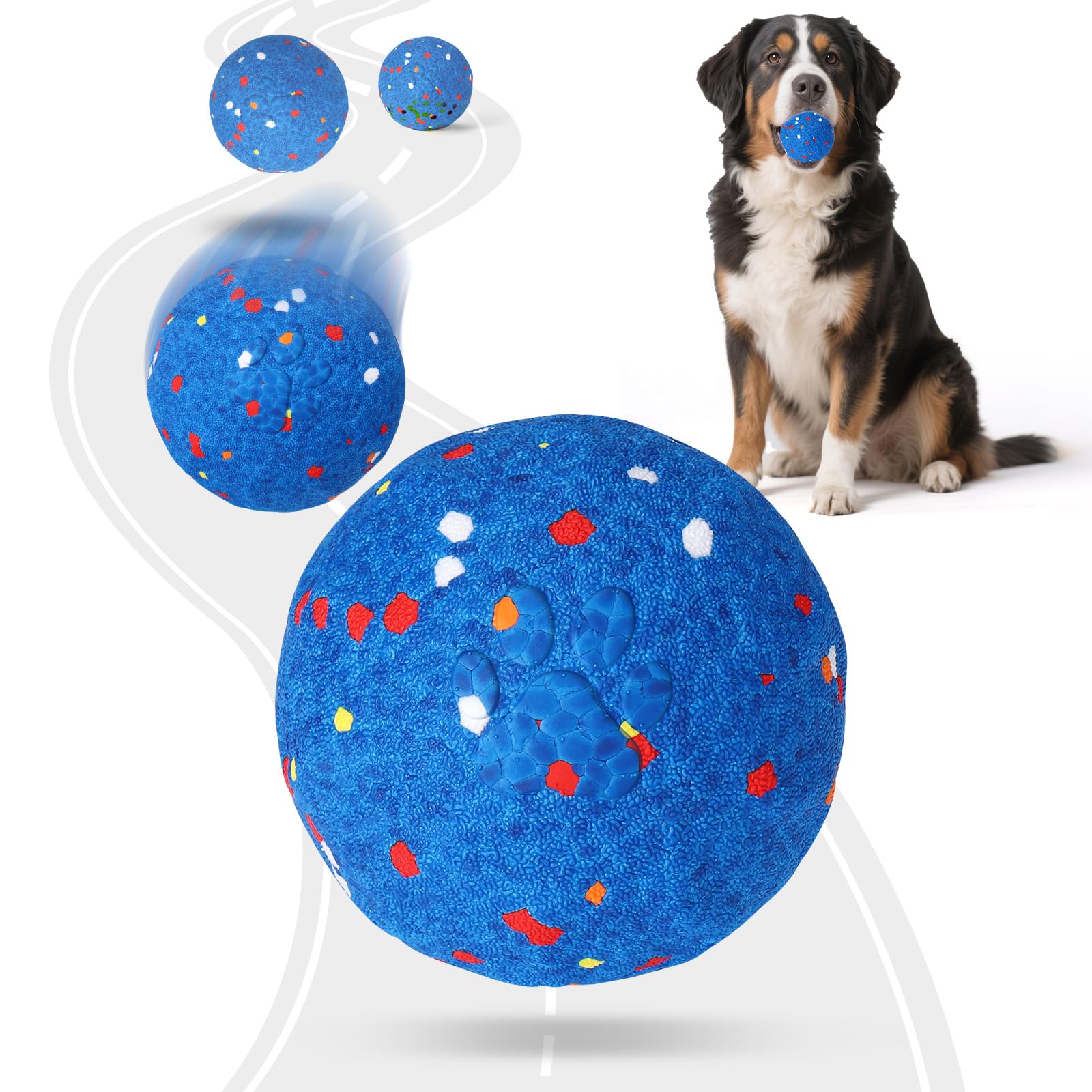 Baborui E-Tpu Interactive Dog Ball, Automatic Interactive Dog Toys For Aggressive Chewers, Rechargeable Indestructible Dogs Ball