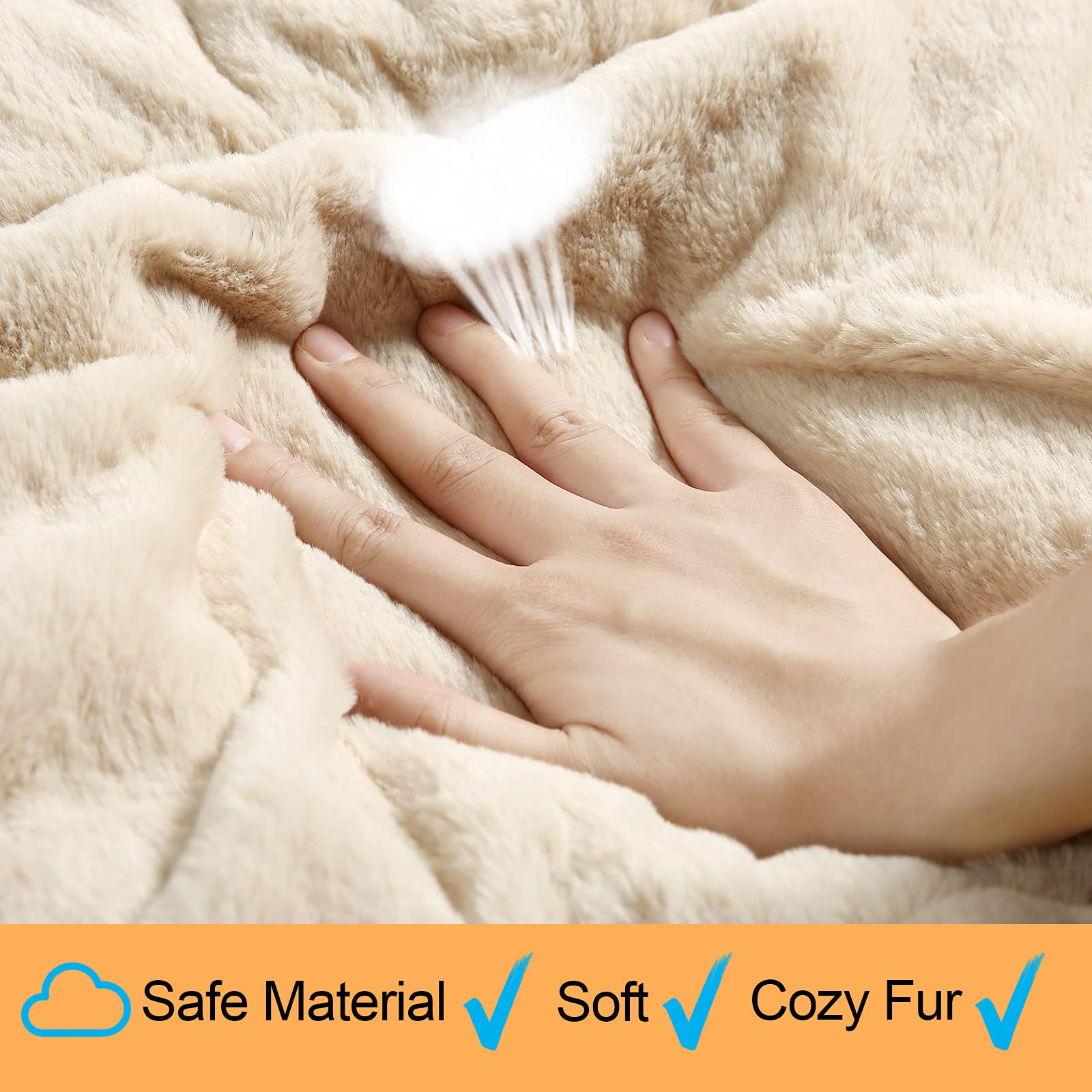 Dog Beds Crate Pad For Small Dogs Fit Metal Dog Crates,Ultra Soft Dog Crate Bed Washable & Anti-Slip Kennel Pad For Dogs Cozy Sleeping Mat,Cream 24Inch