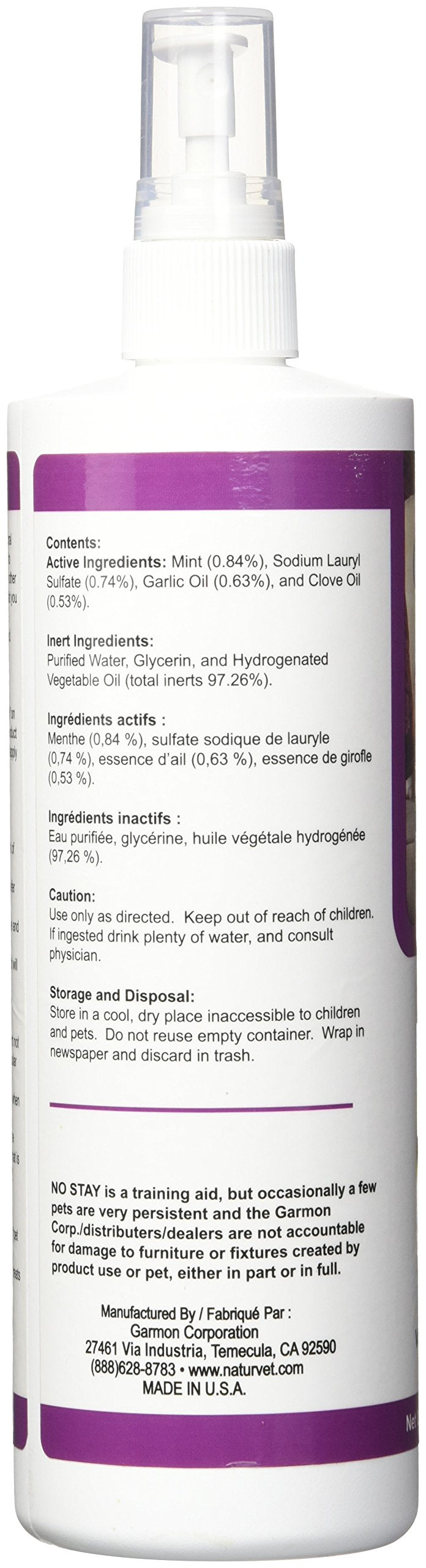 Pet Organics (Nala) Dnb04416 No-Stay Furniture Dog Spray, 16-Ounce