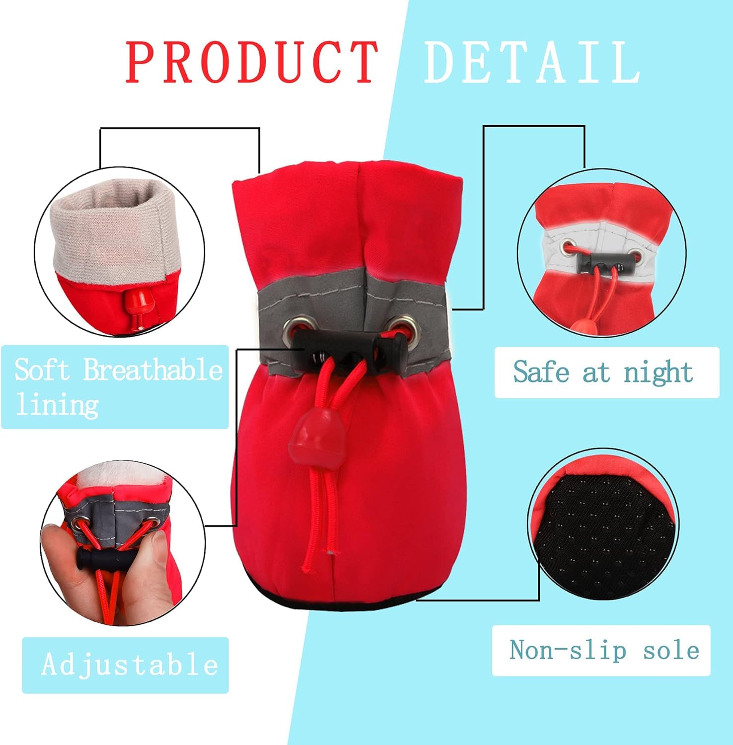 Yaodhaod Dog Shoes For Small Dogs, Anti-Slip Dogs Boots & Paw Protector For Winter Snowy Day, Summer Hot Pavement Dog Booties Wi