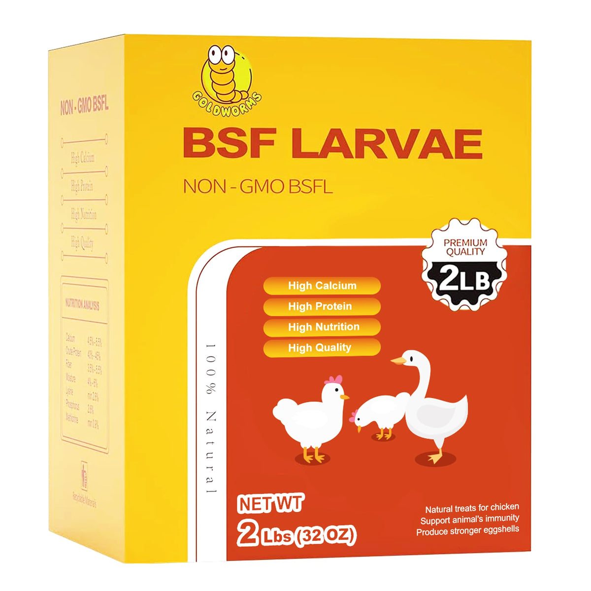 Goldworms 2Lbs Dried Black Soldier Fly Larvae Superior To Dried Mealworms For Chickens - Bsf Larvae 85X More Calcium Than Meal W