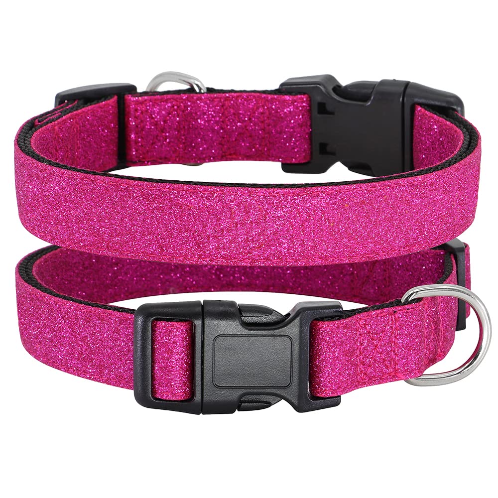 Tdtok Glittering Basic Dog Collar, Comfy & Durable Dog Collar For Small Medium Large Dogs With Eco-Friendly Plastic Buckle, Adju